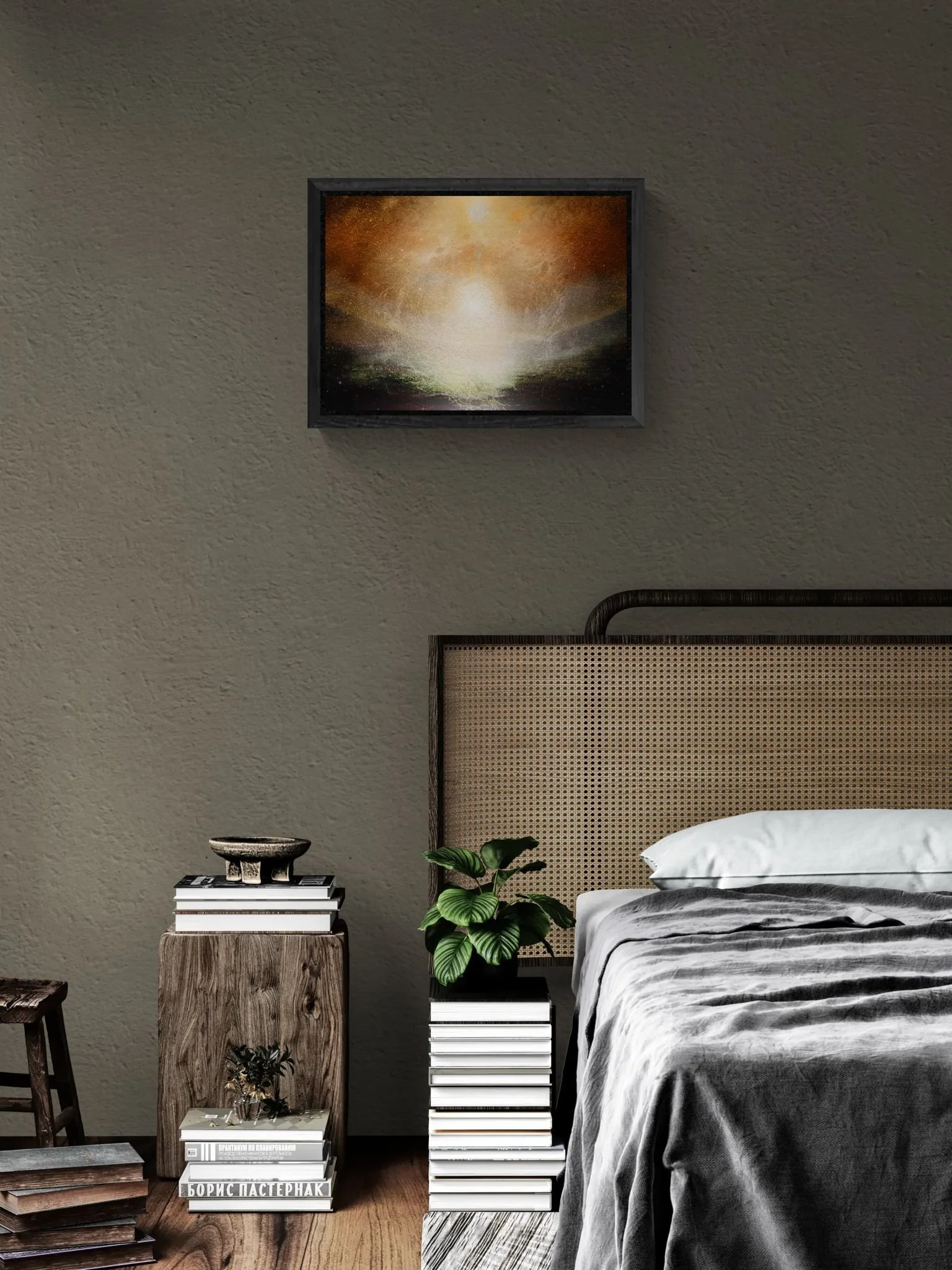 Boho bedroom with rattan headboard (21).jpeg