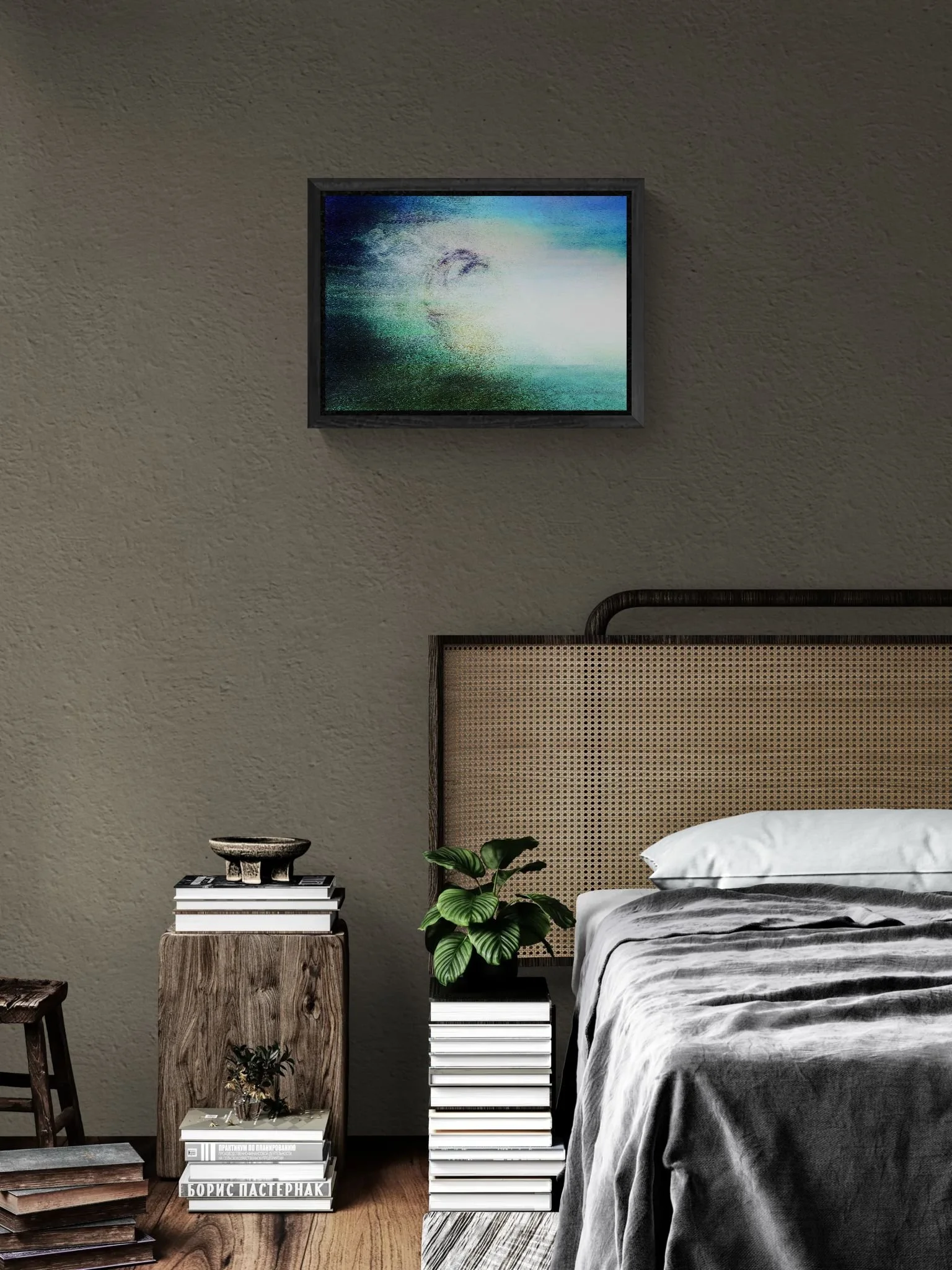 Boho bedroom with rattan headboard (28).jpeg