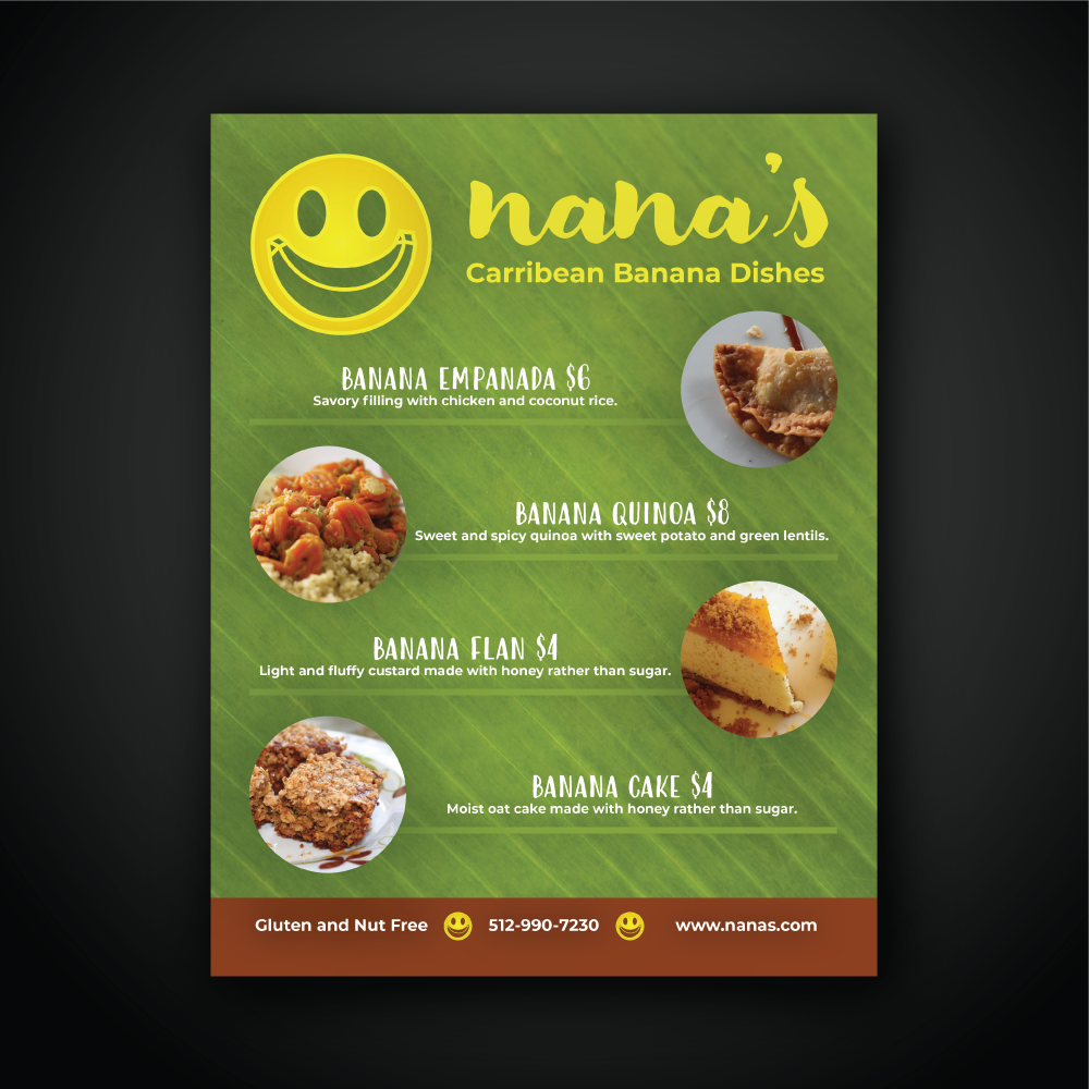 Nana's Logo and Menu