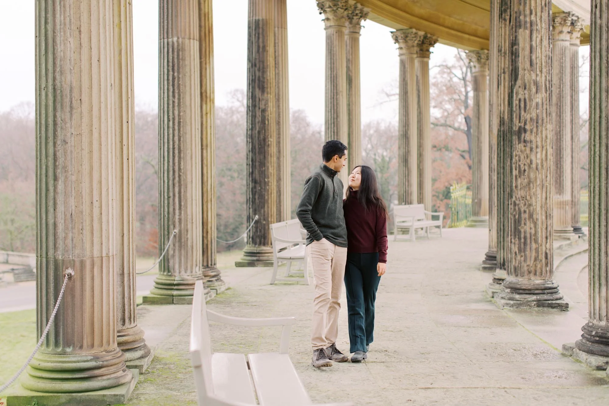 Proposal under colonnade behind palace, at park sanssouci potsdam
