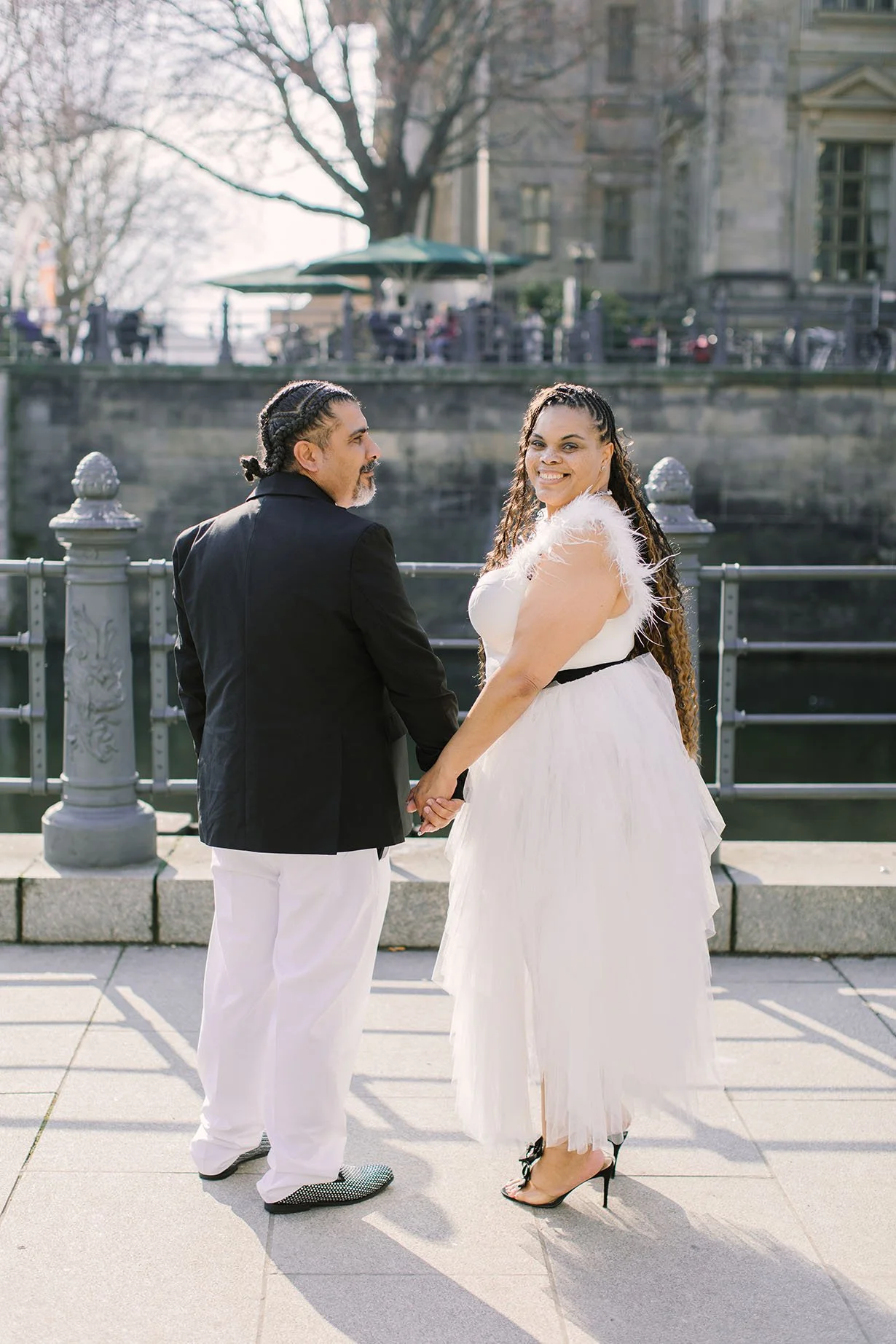 Berlin photoshoot with a wedding couple at museum island by Duo Chen Photography