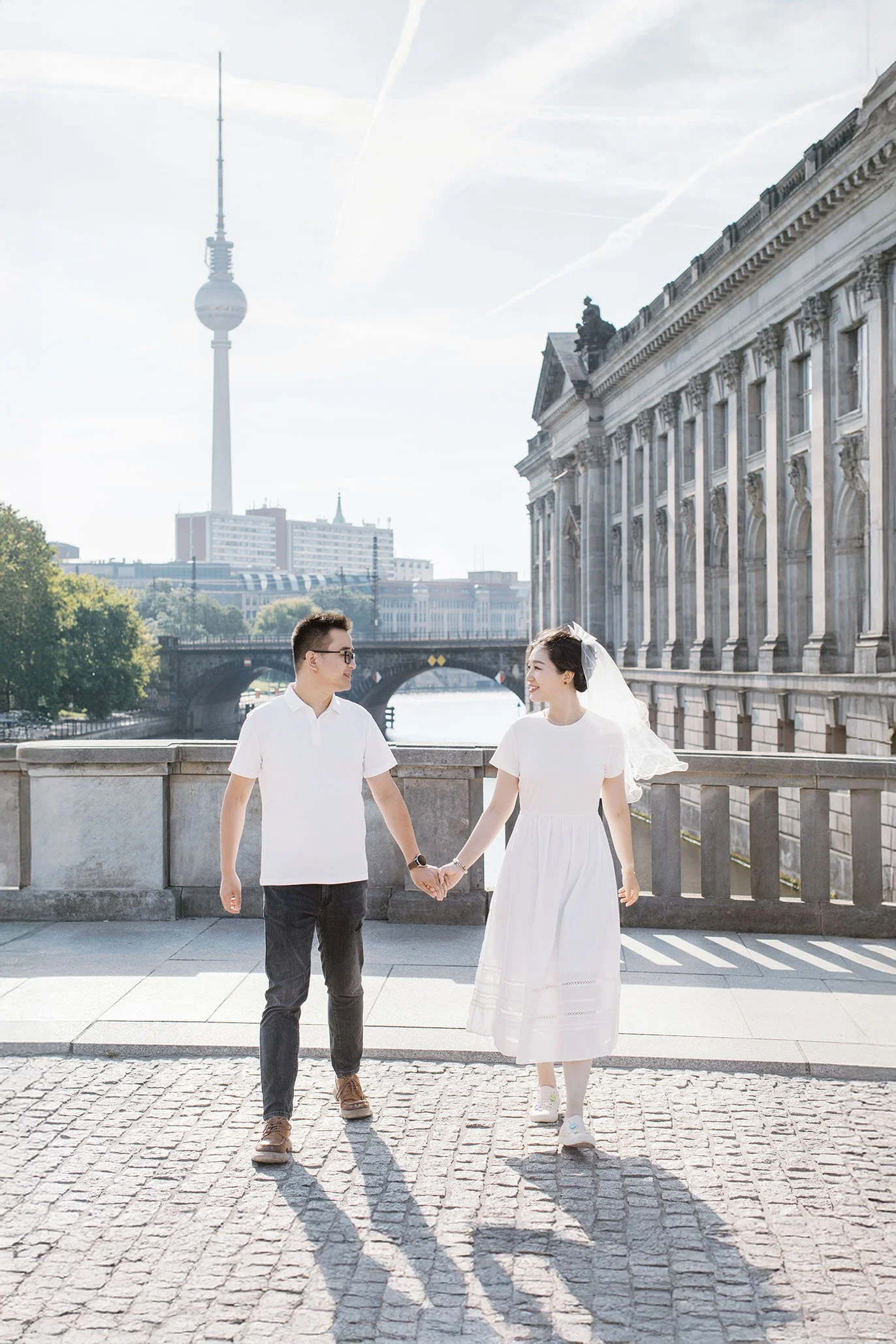 Berlin Photoshoot with a eloping couple at Museum Island by Duo Chen