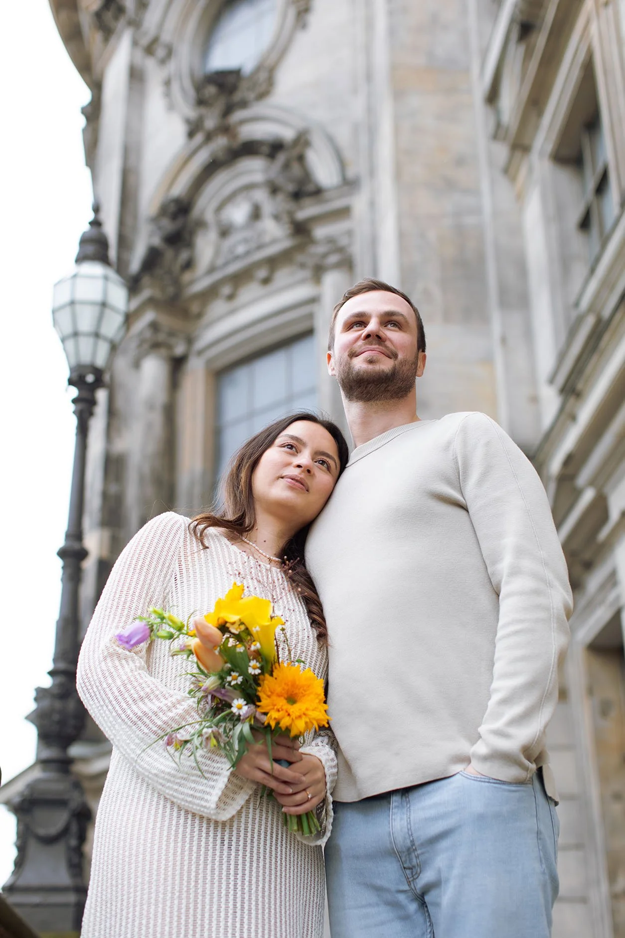 Engaged couple photoshoot in Berlin at Museum Island by Duo Chen