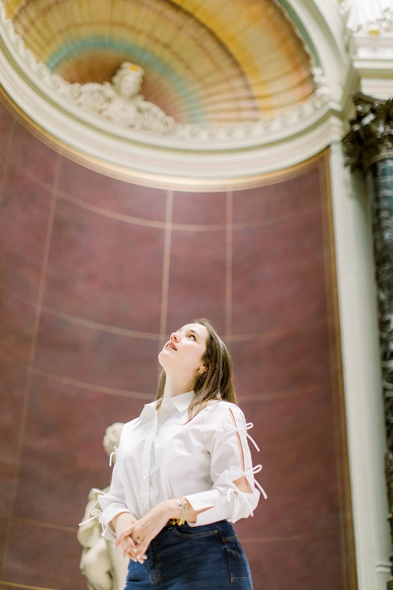 Portrait of a woman inside a museum at Museum island, by Duo Chen Photography