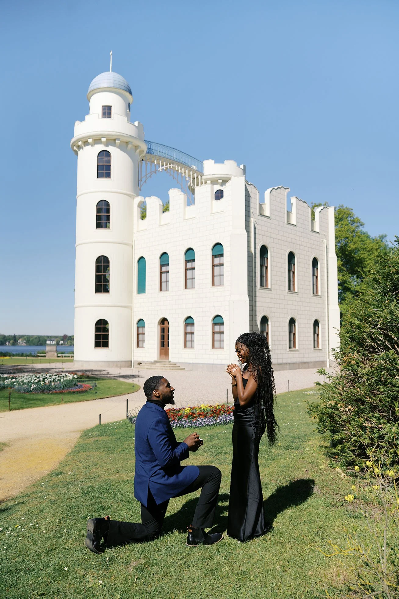 Romantic proposal on Peacock Island Berlin
