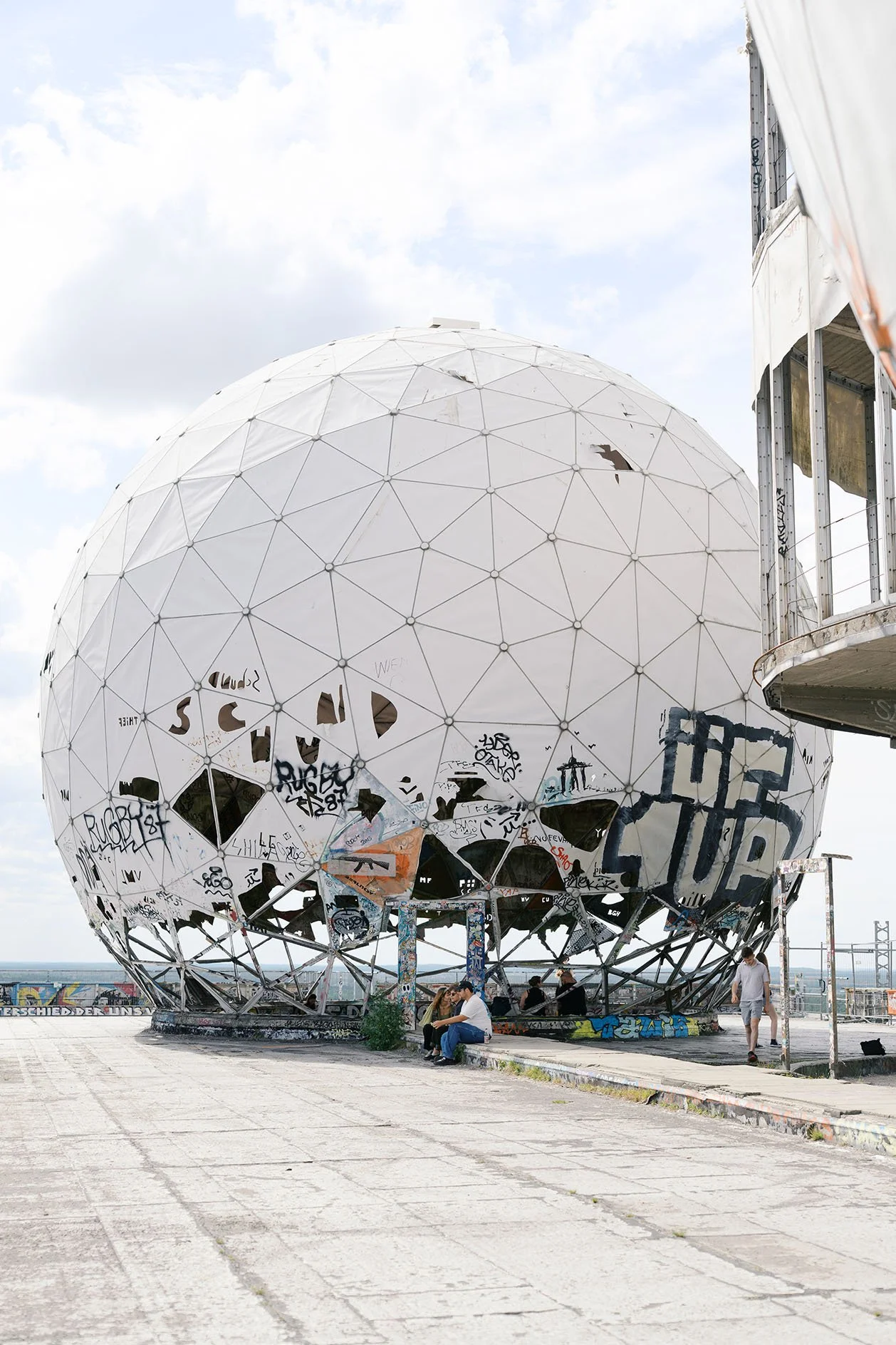 Doom-shape architecture at Teufelsberg, Berlin