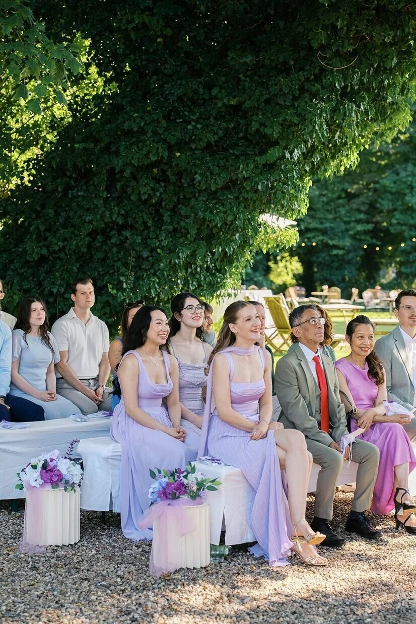 Guests at ceremony during a Gut Schloss Golm wedding