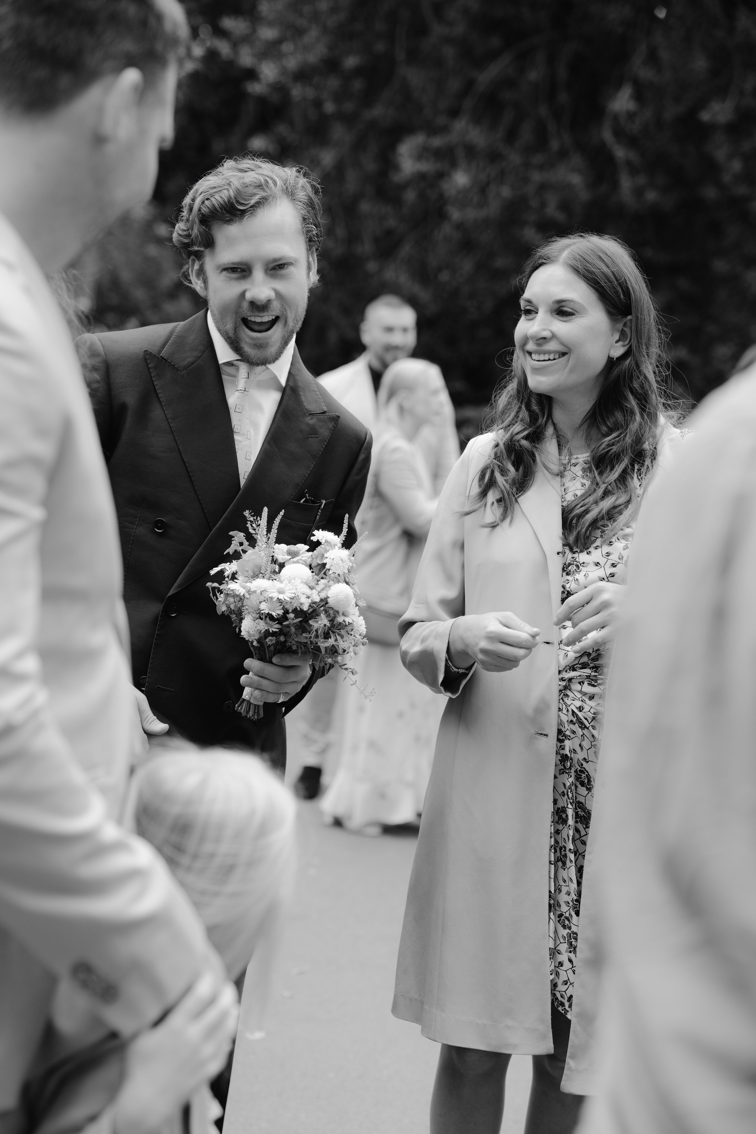 Guests mingling after wedding at Hochzeitsvilla in Berlin