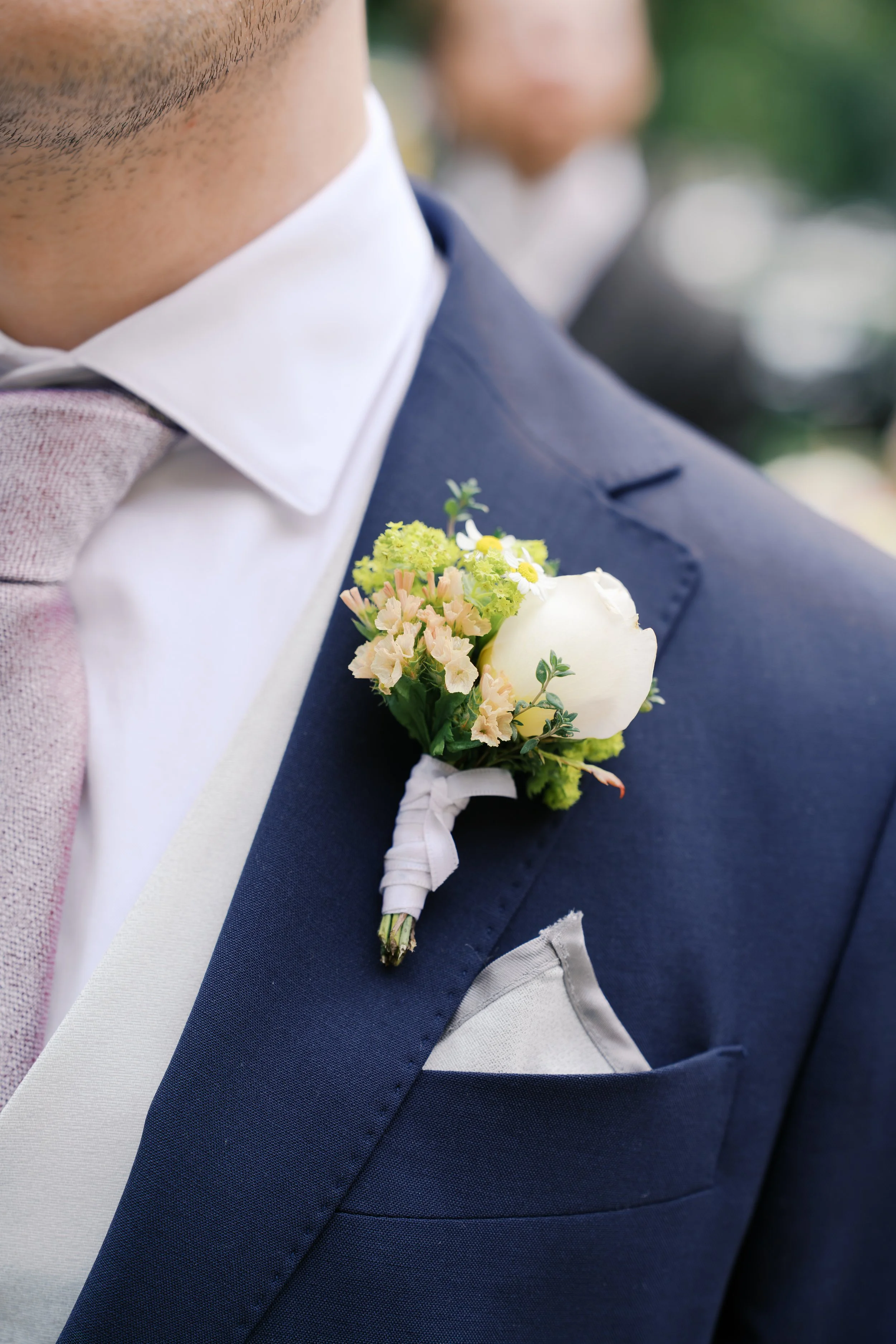 Groom's boutonniere at his wedding at Hochzeitsvilla in Berlin
