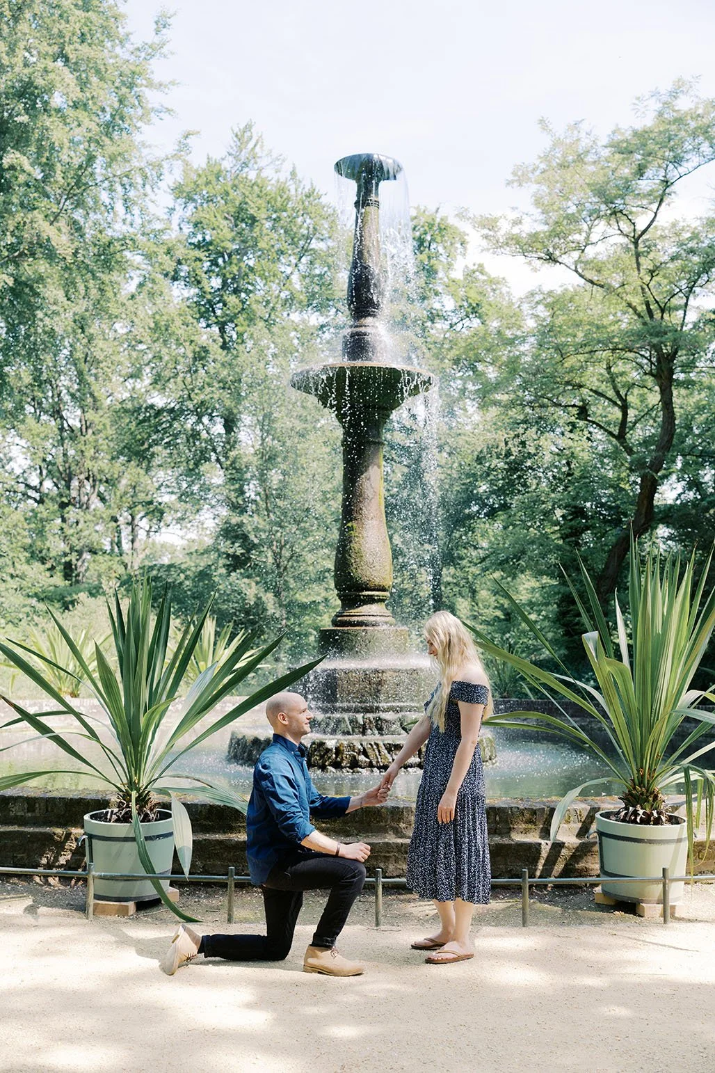 A romantic proposal at Peacock island in Berlin