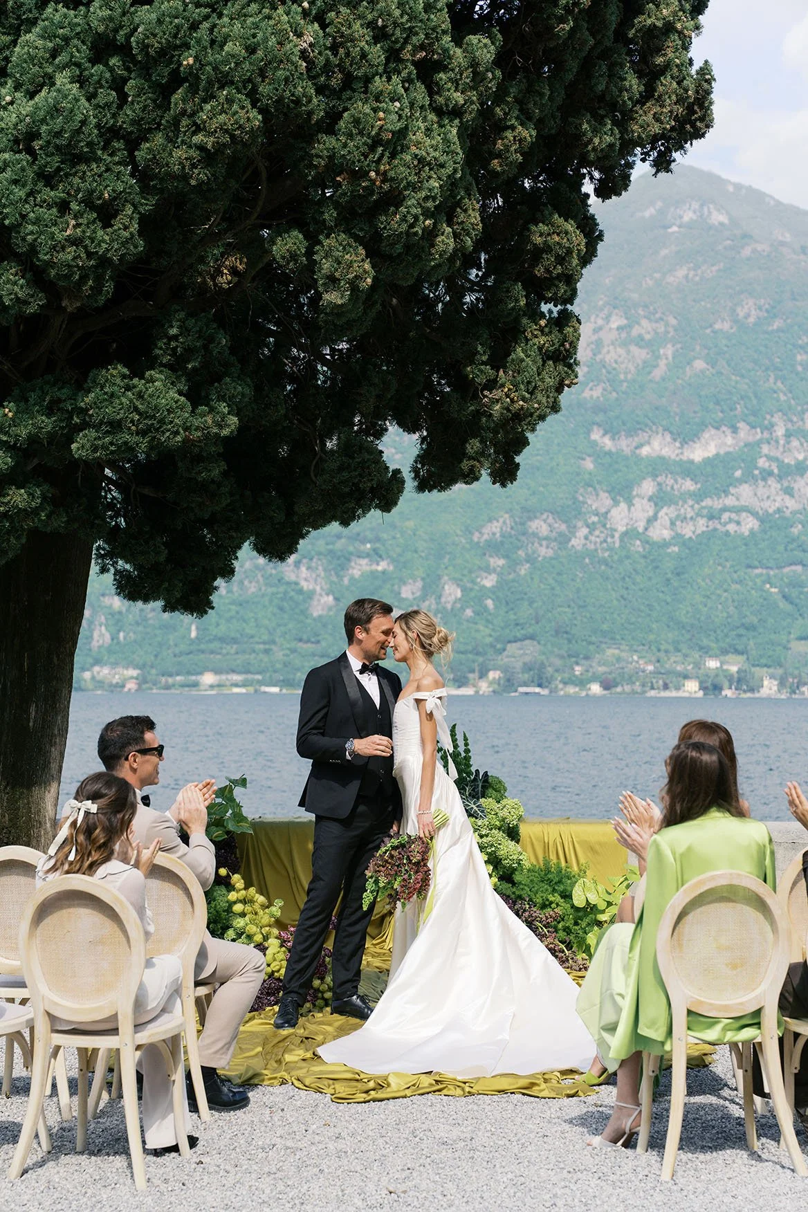 Lake Como wedding ceremony at Villa Aura del Lago, Limonta.