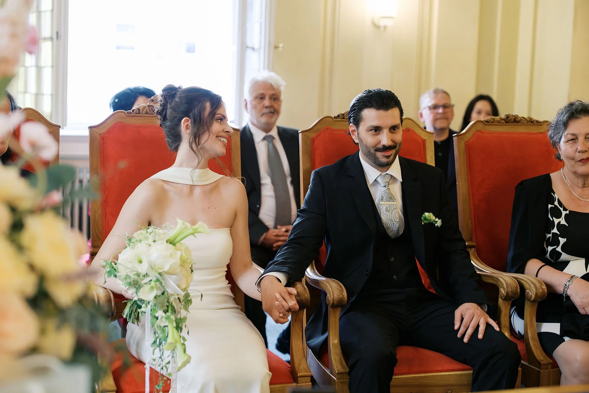 wedding ceremony at at Berlin Tempelhof Schöneberg Standesamt by Duo Chen Photography
