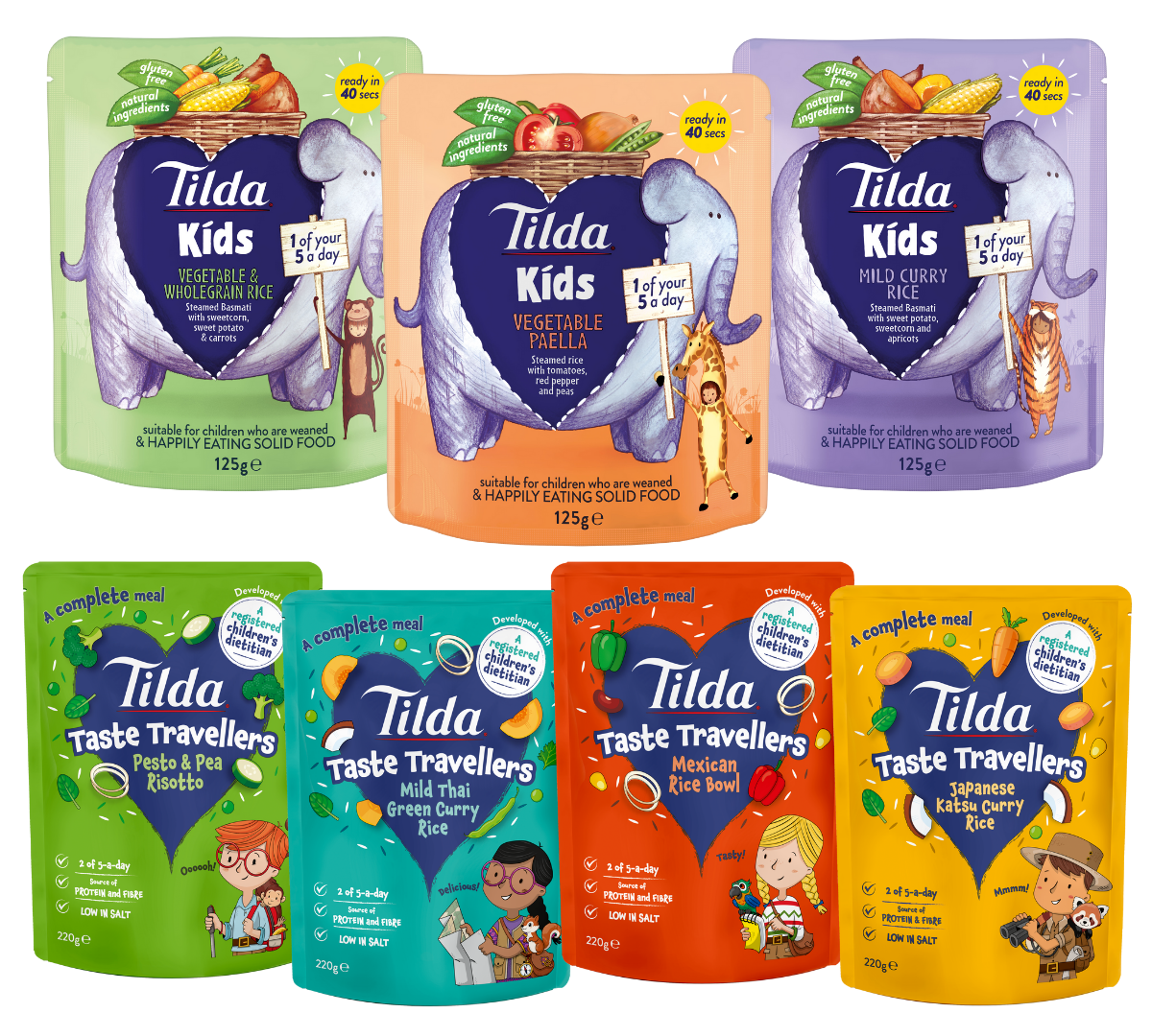 Tilda Rice Pouches for Kids