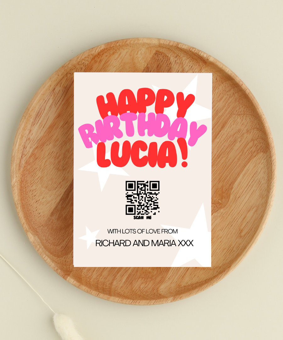 Birthday Card with QR Code Add-On