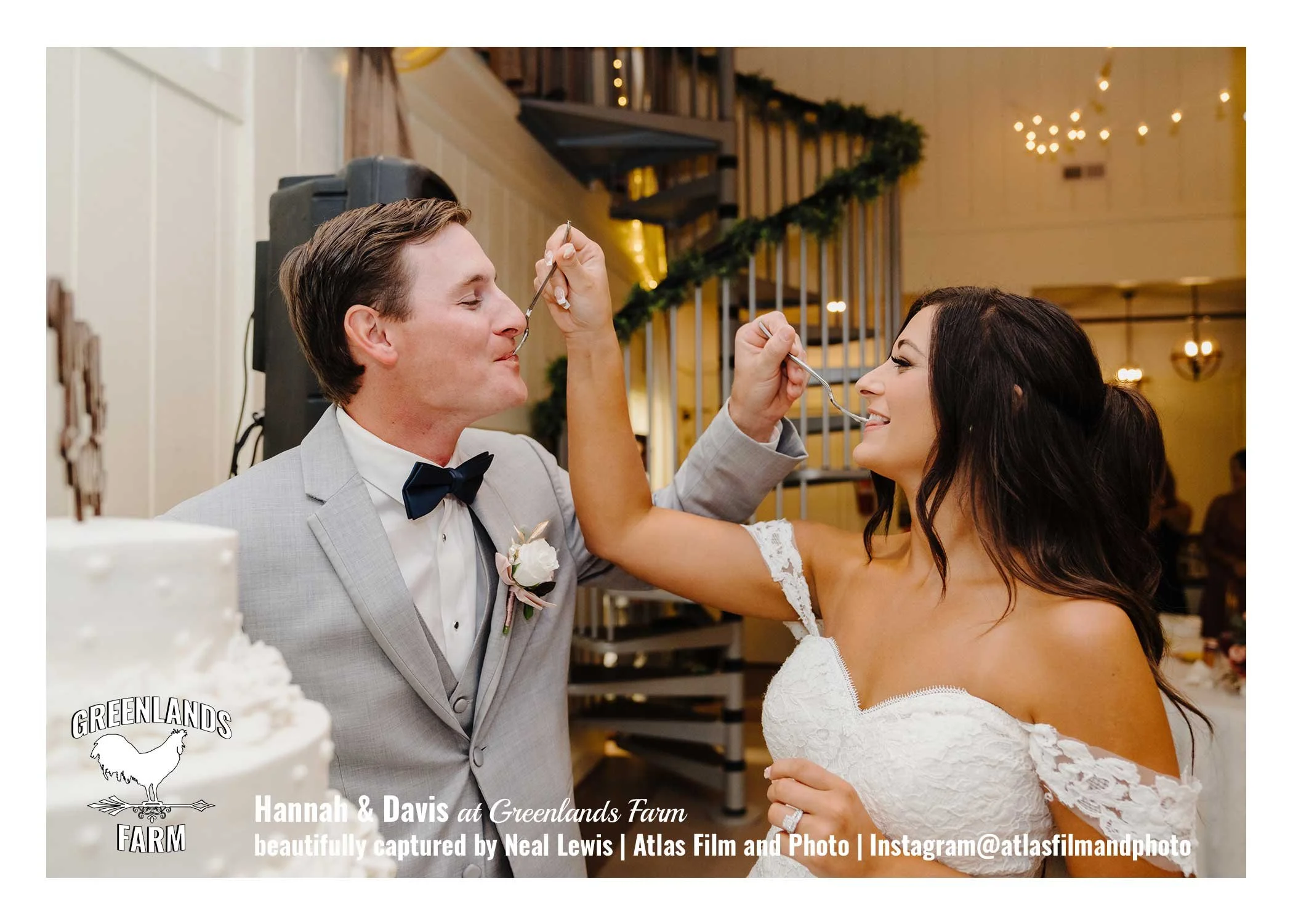 Cutting the wedding cake