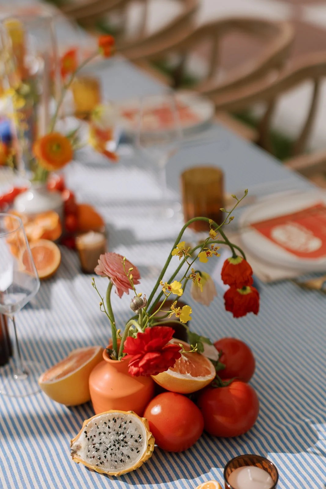 Bright Citrus Tomato Centerpiece