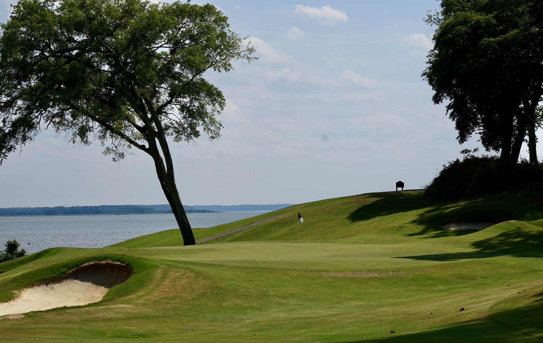 16th hole at Kingsmill River Course overlooking the James River in Williamsburg, Virginia