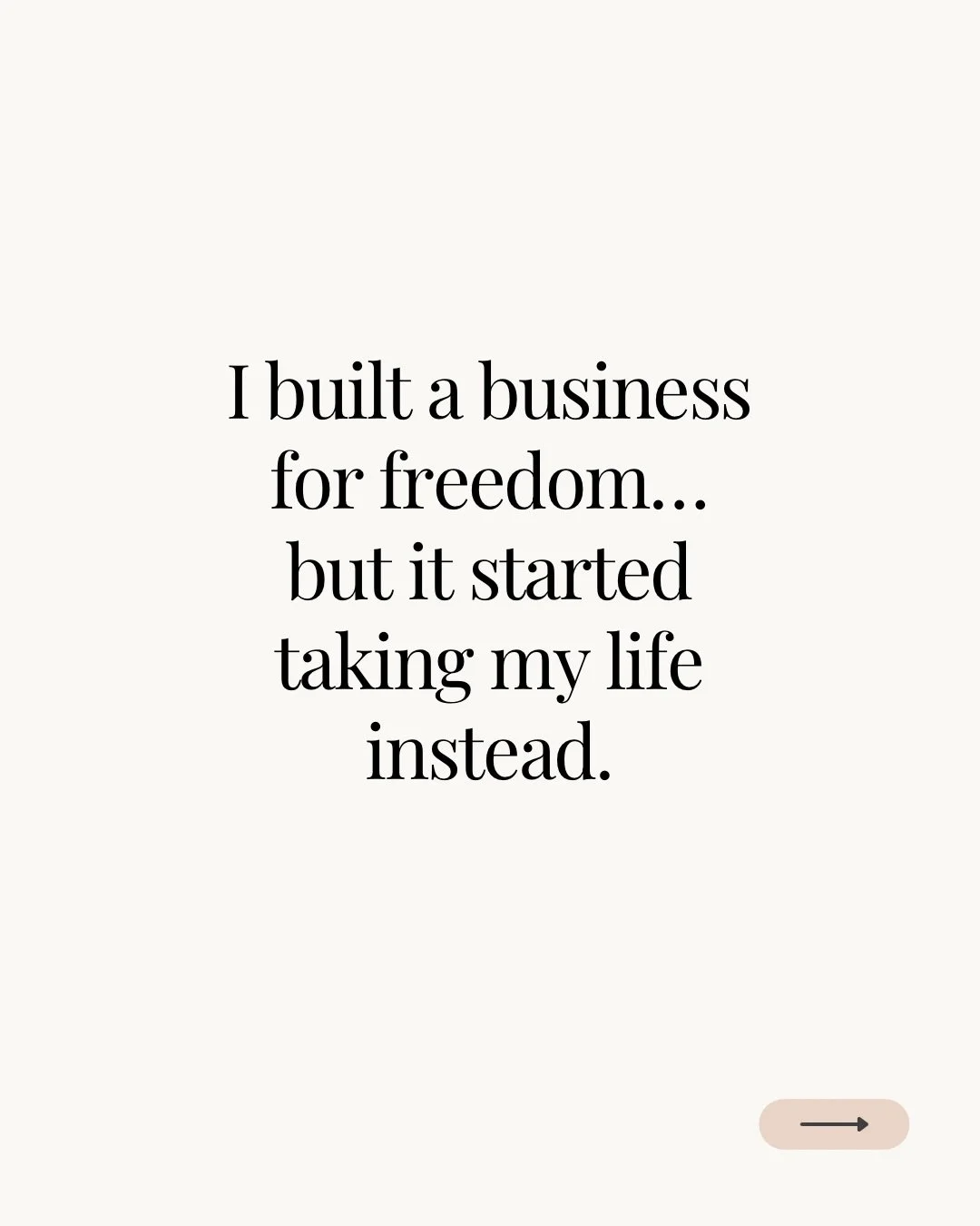I hate to admit this&hellip; but the business I built for freedom was quietly taking me away from my life.

I&rsquo;ve lived this in two ways.

First as a daughter&mdash;
watching my parents build a business they said was &ldquo;for us&rdquo;&hellip;