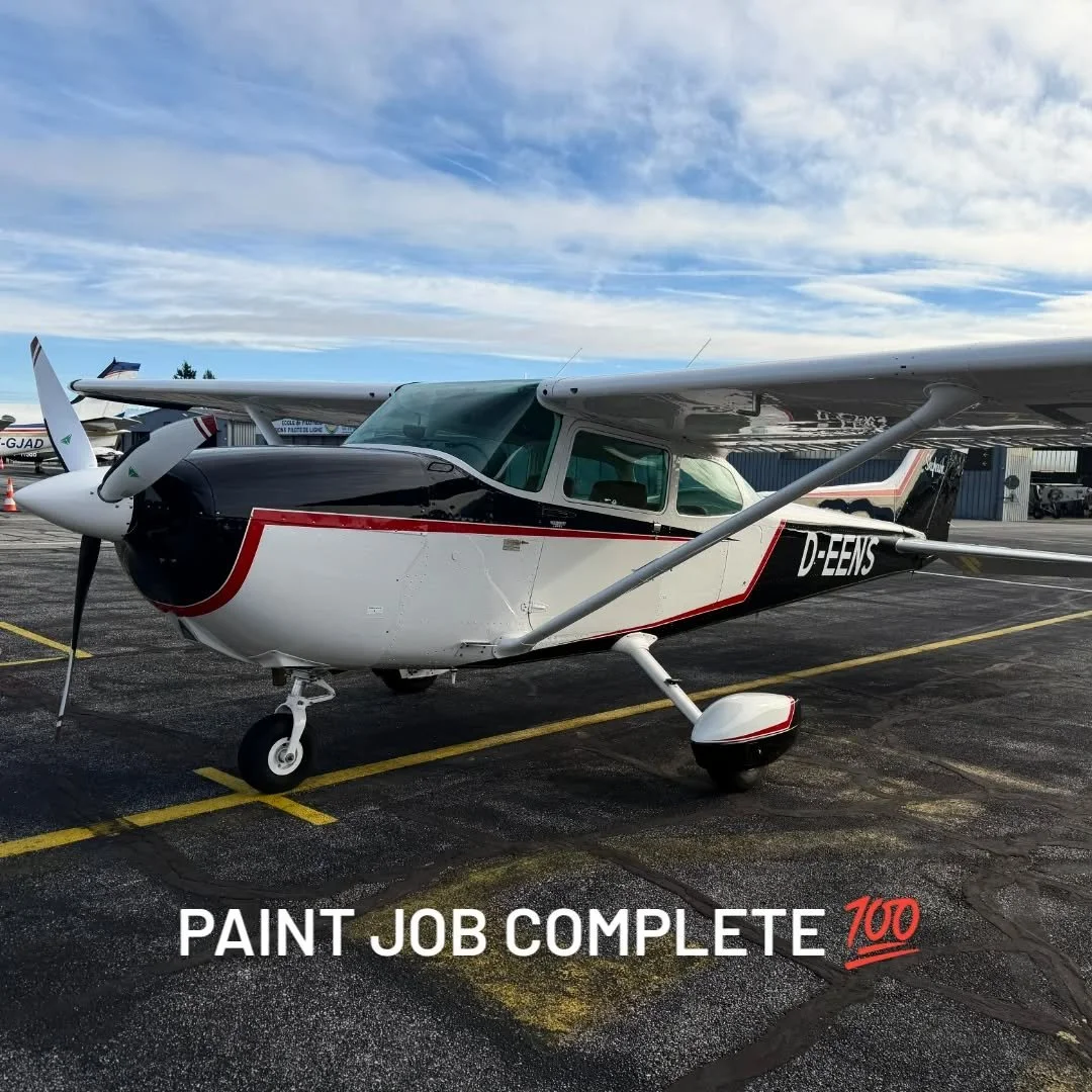 Unsere D-EENS ist fertig lackiert und so schick geworden 🙌🏼
#cessna172 #paintjob