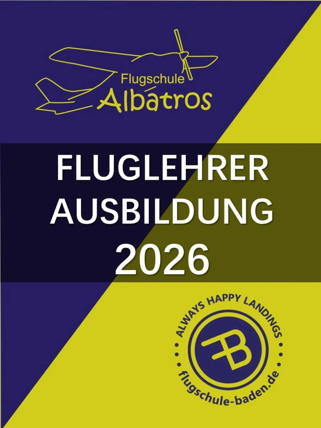 ✈️ FLUGLEHRER AUSBILDUNG 2026 ✈️
Du liebst das Fliegen und willst Dein Wissen weitergeben?
Dann starte mit uns in Deine Zukunft als Fluglehrer!

📚 Unser Komplettpaket enth&auml;lt: 
✔️ 125h Theorieunterricht
✔️ 30h praktische Flugzeit mit SEP-Flugze