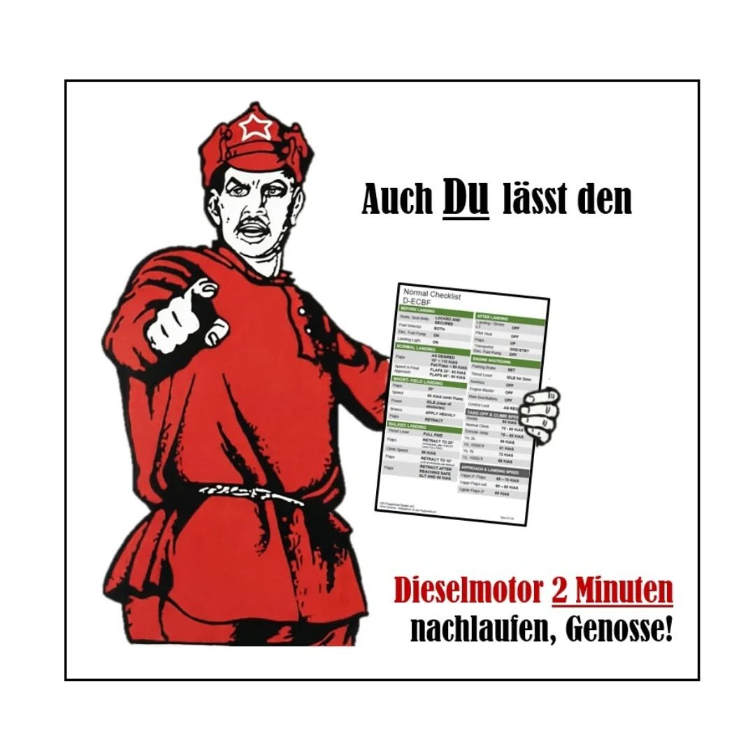 Immer mal wieder erwischt man jemanden dabei, wie die 2 Minuten Diesel-Triebwerk Nachlaufen nicht eingehalten werden. Dabei ist es doch so wichtig 😔

Schickt diesen Beitrag gern an jemanden, den ihr schon mal dabei erwischt habt. 🤭 Wir m&ouml;chten