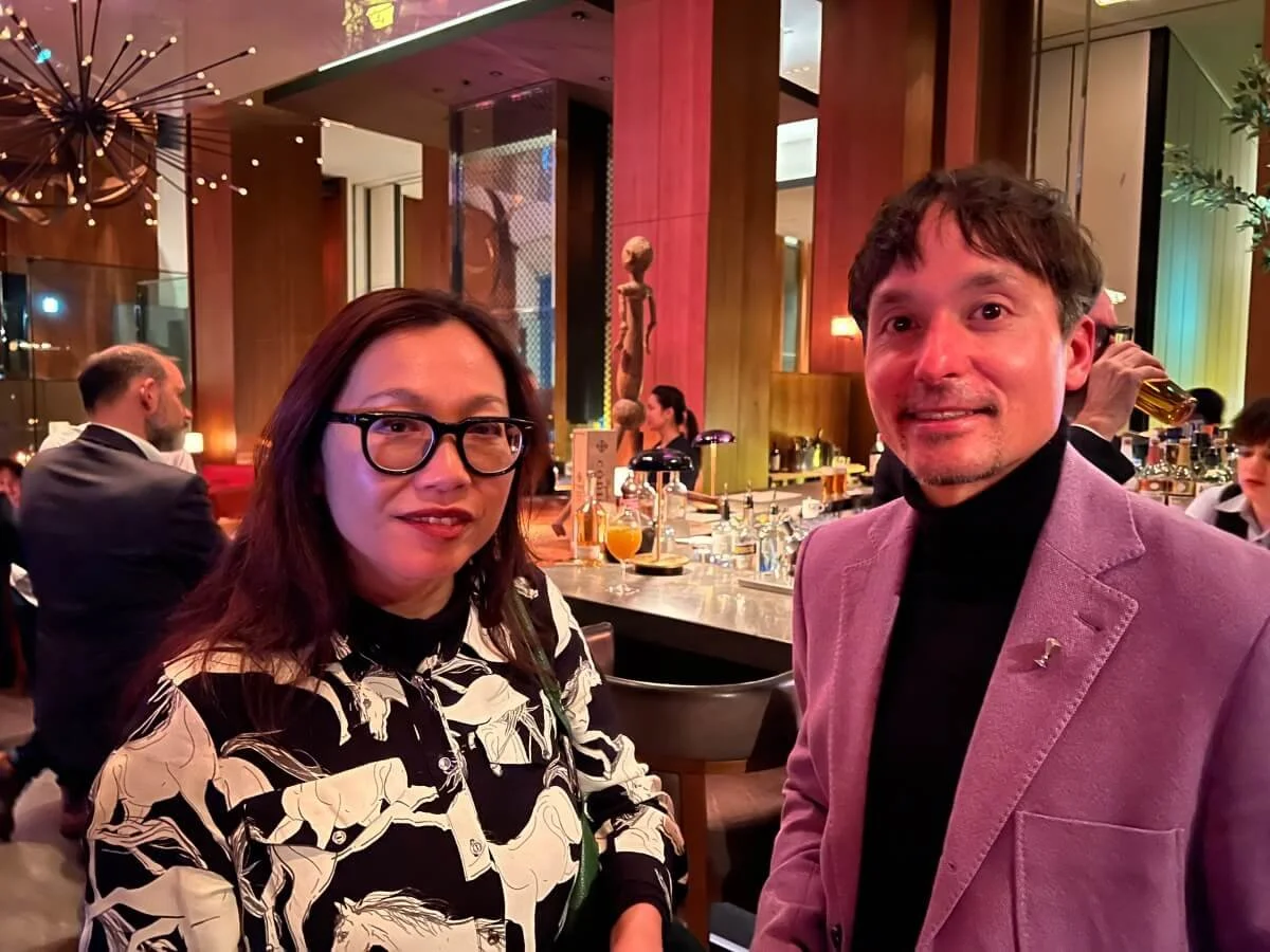  Delphi member Kaori Ikeda, CM of La Prairie Swiss cosmetics firm with the debonair former CM of Baccarat, Yann Gayama (in transition) 