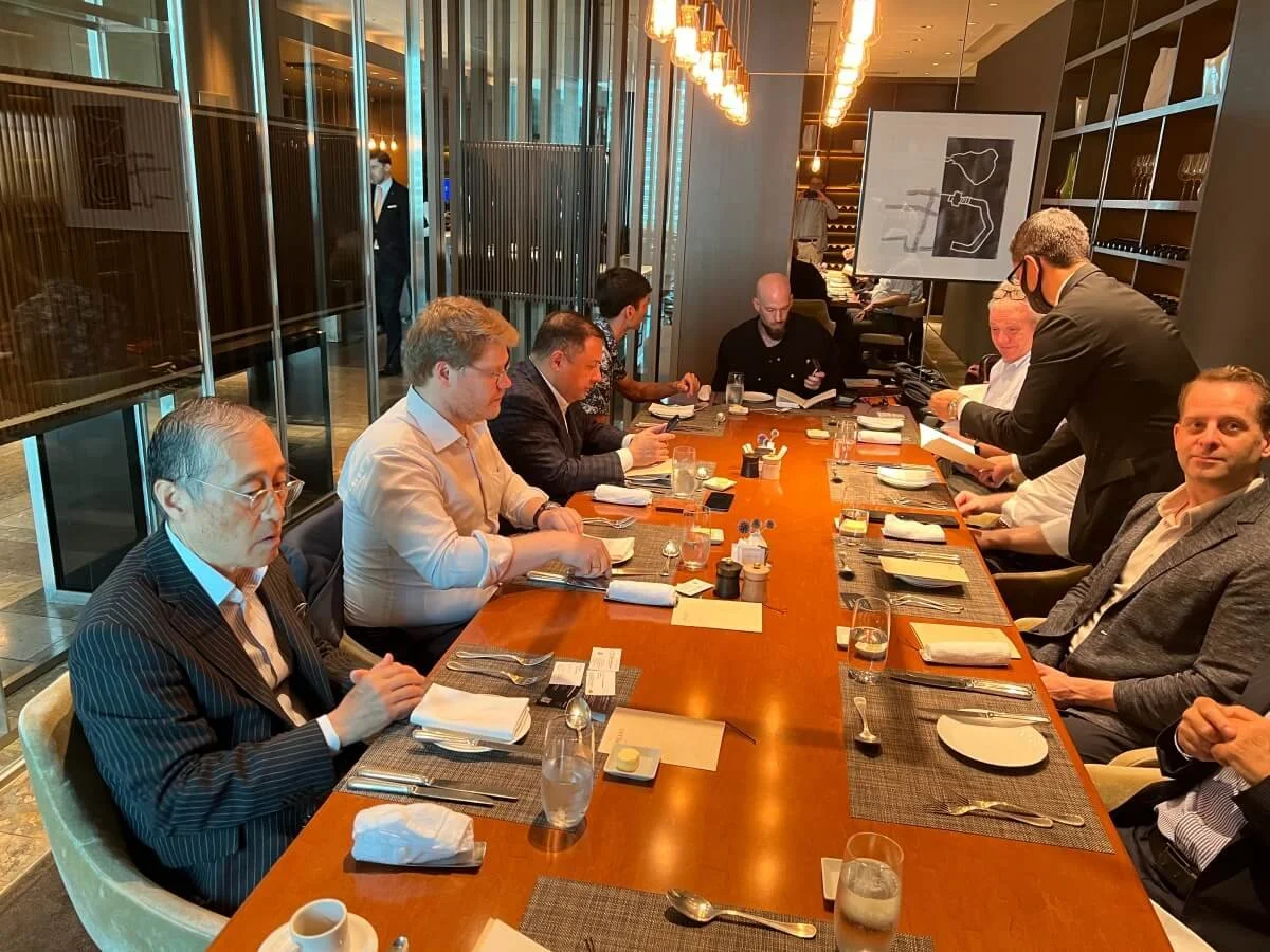  Another shot of the 1st time CM meeting. Delphites Akira Hoshino and  Zubin Mogul  on the left. Some guests on the right. Delphite  Kevin Steinberger  presiding! 