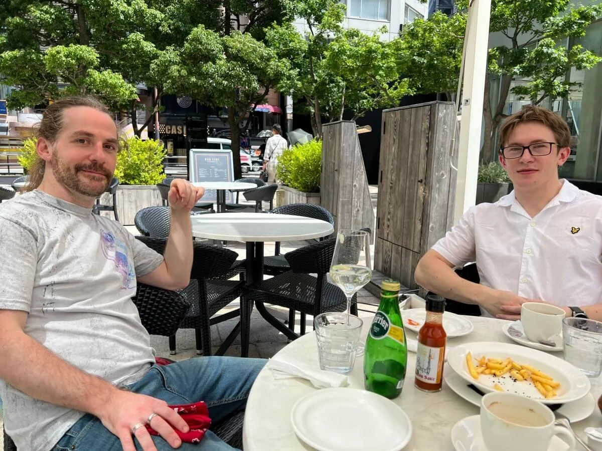   Matt Ketchum  and I said good bye to our clever young intern, who has been helping with the scheduling. He has been replaced by To-Dai undergraduate Haruka Suzuki 
