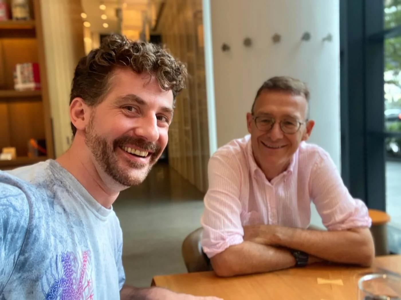  Delphi Advisor  Matt Ketchum  and I at the wonderful pastry shop on the 1st floor of the Andaz (as featured in our  Delphi Select map !) after speaking with management about new events packages for our monthly cocktails. 