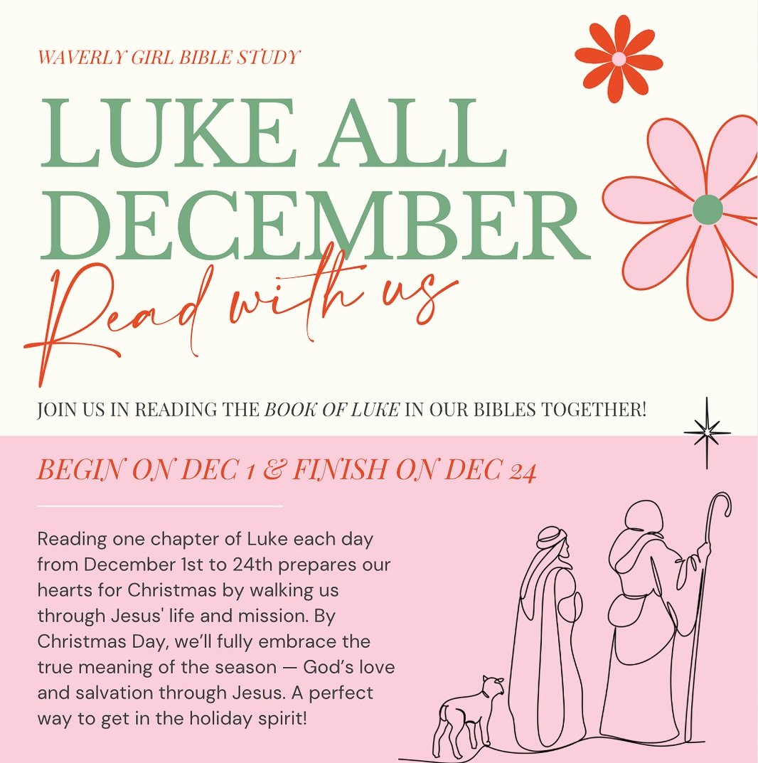 Join us 🎄And discover the Christmas miracle reading the book of Luke! 

#bible #anewgirlculture #readlukewithme #readlukechallenge #waverlygirl