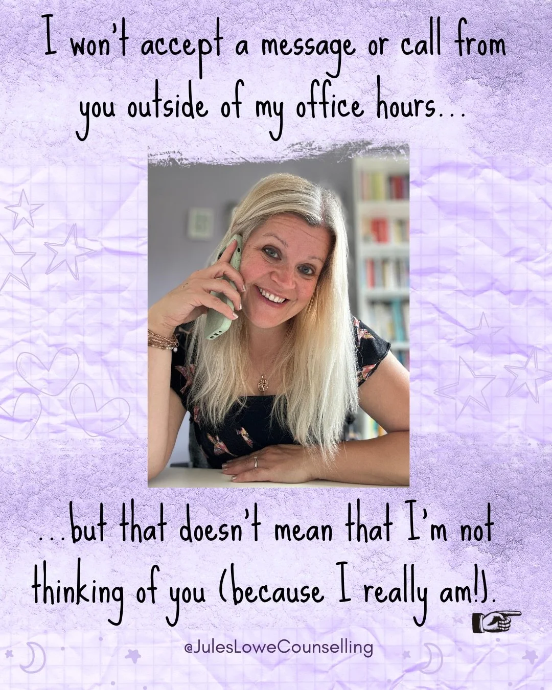 We therapists think of you often. And we also absolutely believe in you 🤍