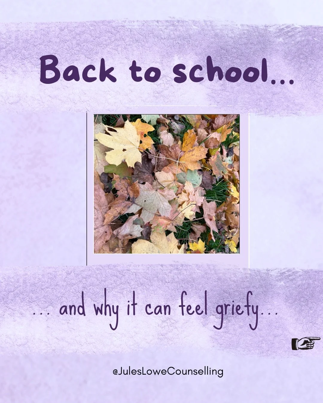 September can often feel like a new start, but with new starts come endings and it&rsquo;s ok to give space to those too xx