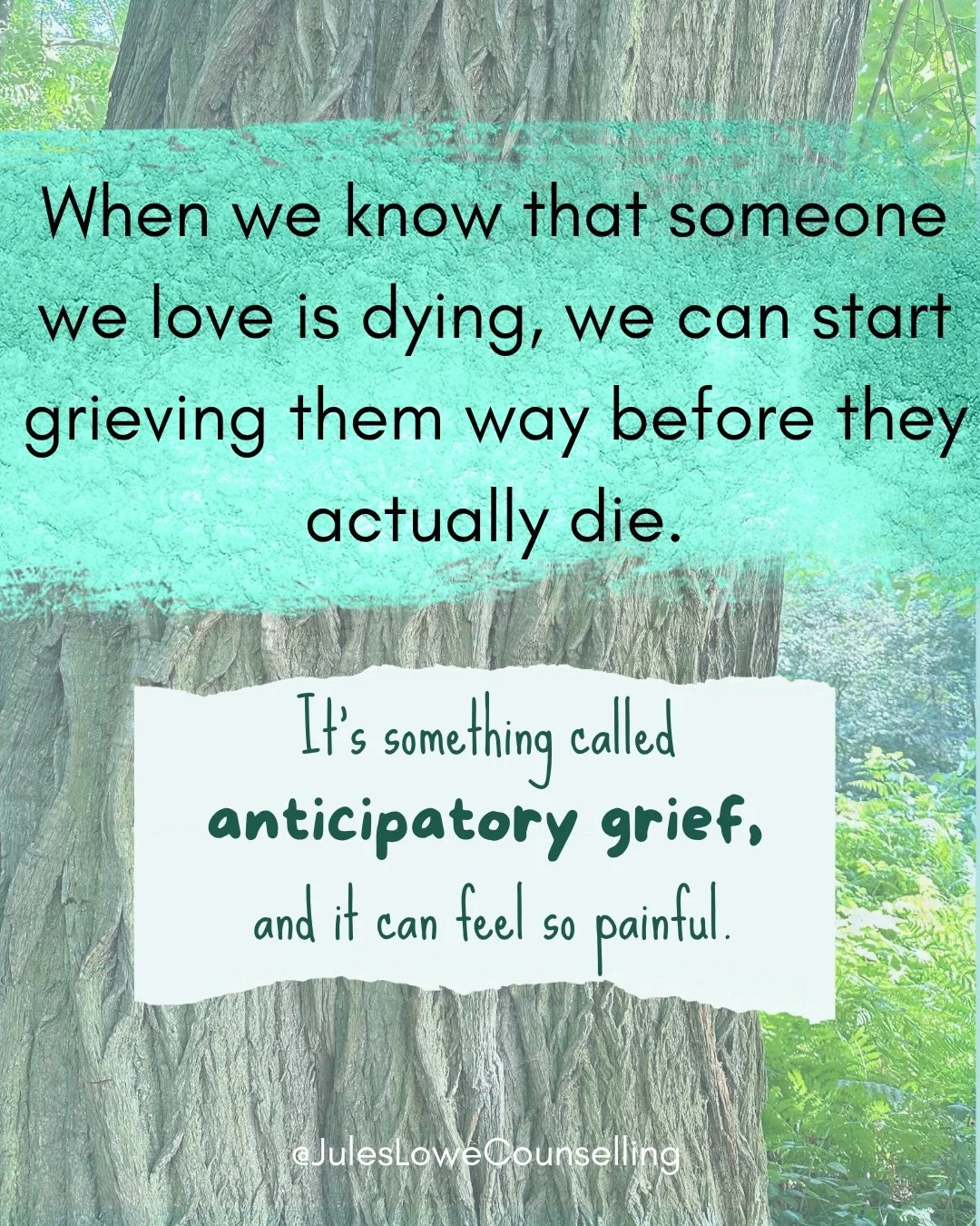 Like any other type of grief, anticipatory grief can be confusing and painful. Often we focus on being there for our loved one and wanting to do what we can to alleviate the pain for our loved one, but who is there for us?

I can&rsquo;t take away th