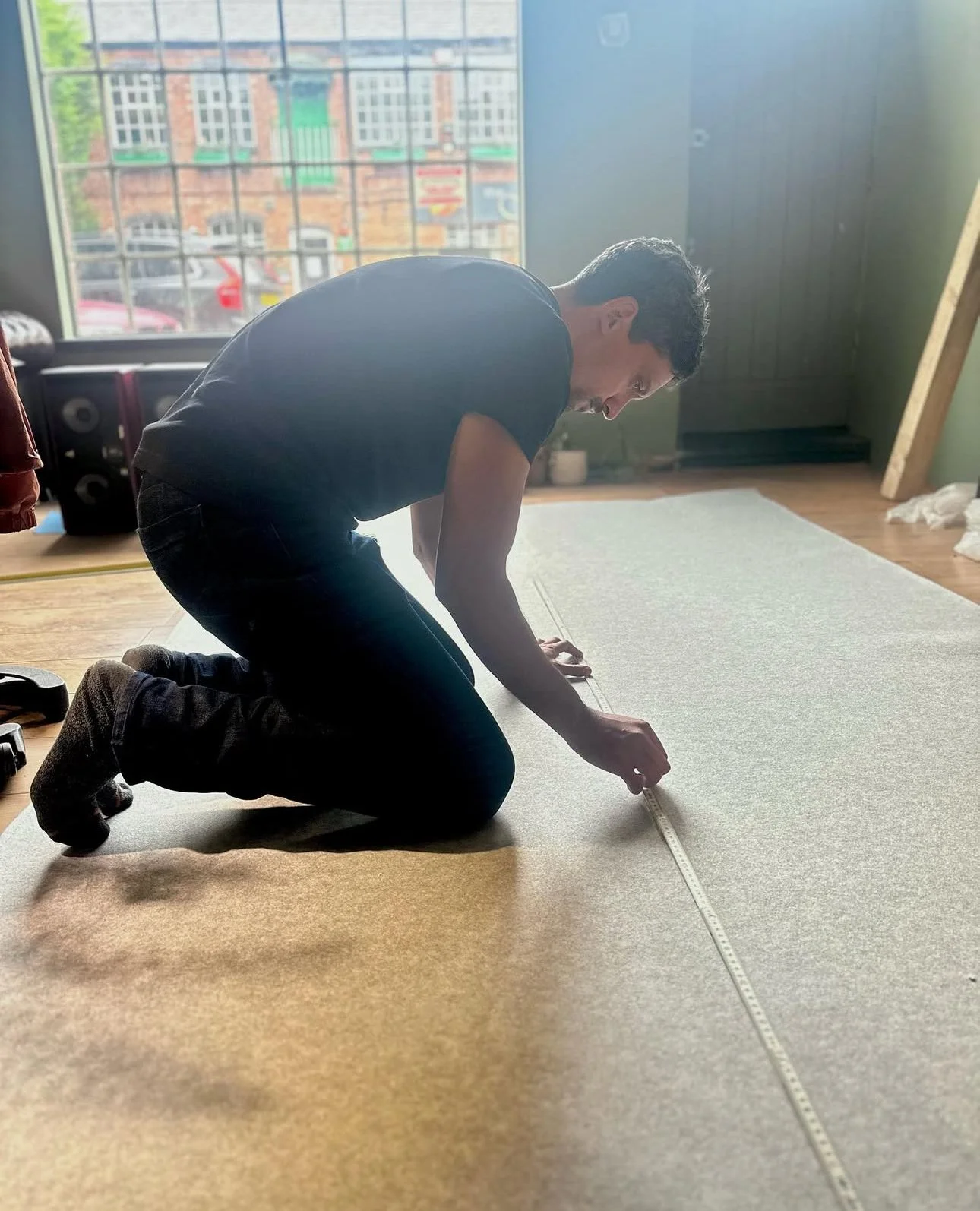 A little workshop moment. Nick cutting and prepping fabric for an acoustic installation we&rsquo;ve got underway.

It&rsquo;s been a busy few weeks being out and about at the CreaTech Business Club here in Birmingham and visiting an installation over