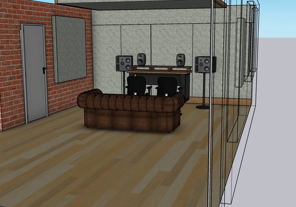 This render is actually of our own office.

Like many creative spaces, it&rsquo;s gone through a few different versions over the years as the business has grown and evolved. As we started spending more time developing digital designs for commercial s