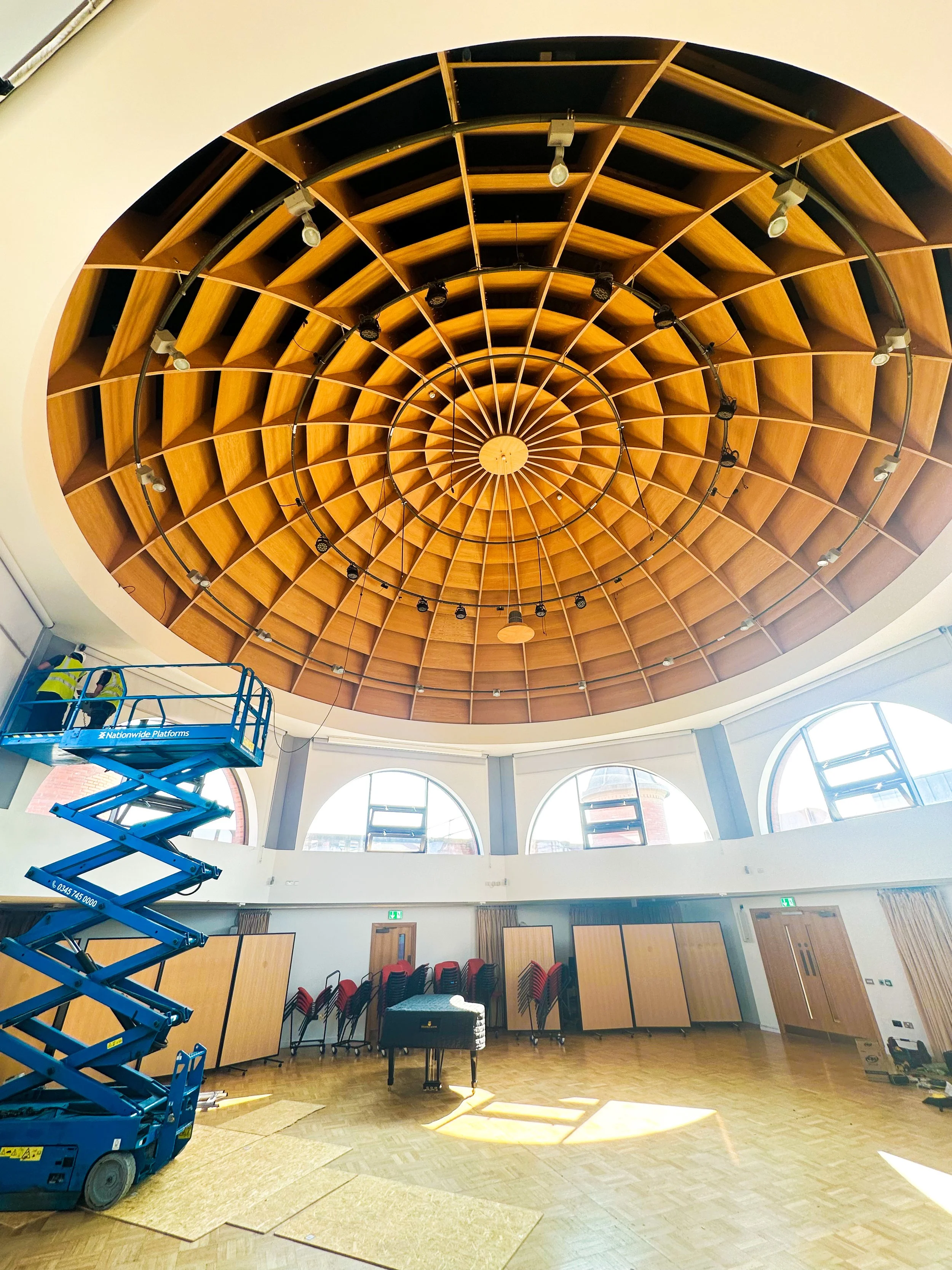 Giraffe Audio working in The University of Birmingham Dome Room.JPG