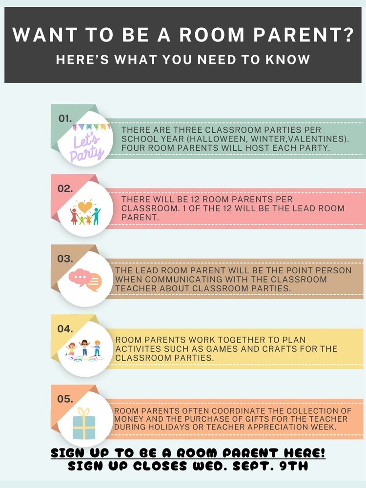 Room parent information flyer