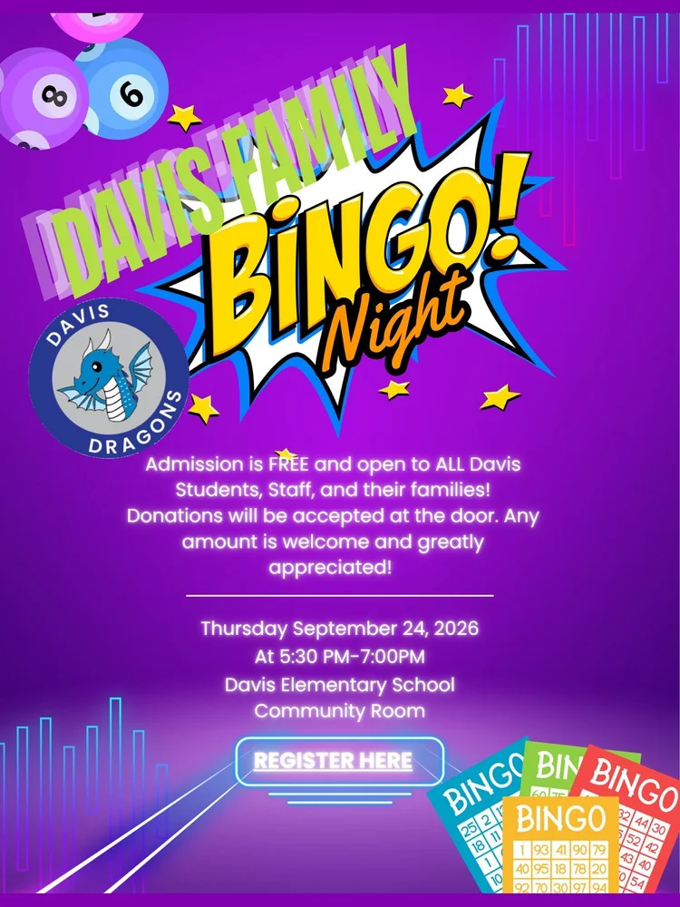 Davis Family BINGO Night flyer