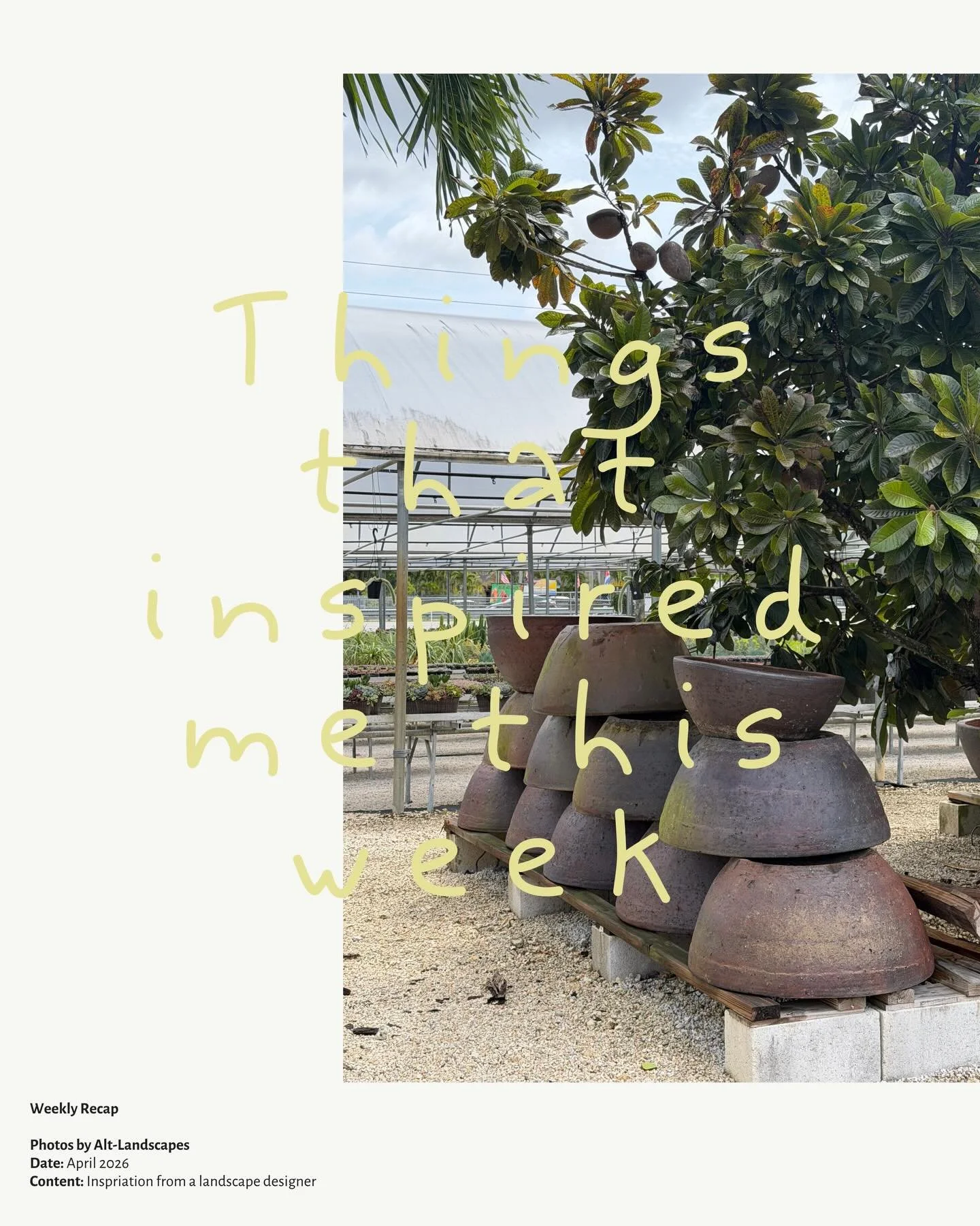 [ES] Fin a una gran semana! 

Fotos, planes de plantaci&oacute;n, b&uacute;squeda de macetas&hellip; y mil idas y vueltas en el medio.

Visitas a showrooms, materiales, y proyectos nuevos que no paran de llegar.

Se vienen cosas nuevas 🌿

[EN] This 