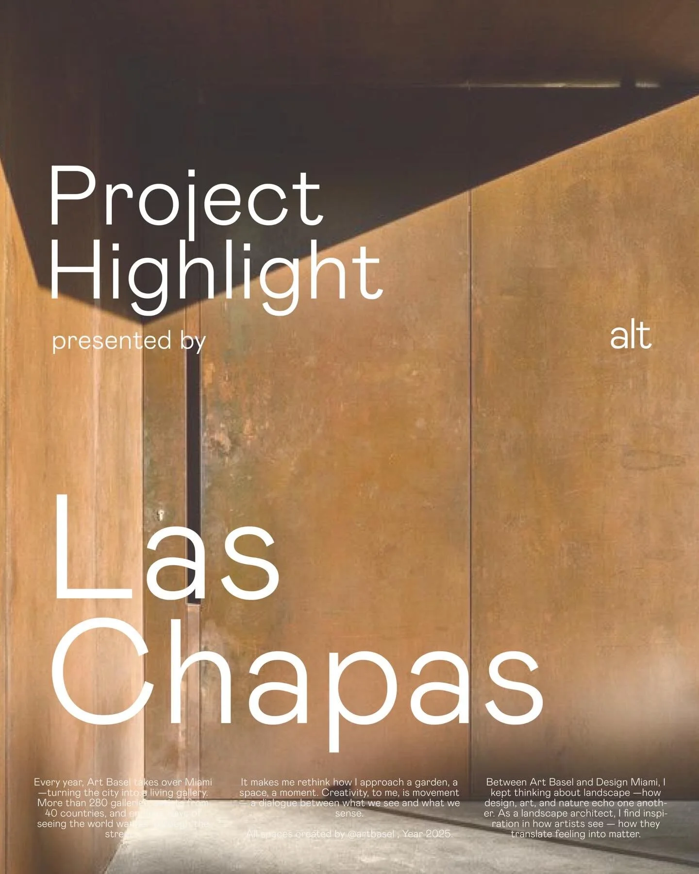[EN] Las Chapas

A home in Coconut Grove reinterpreted through a material gesture &mdash; the repetition and presence of metal sheets as a defining language.

This project began with a clear intention from the client: to build identity through a sing