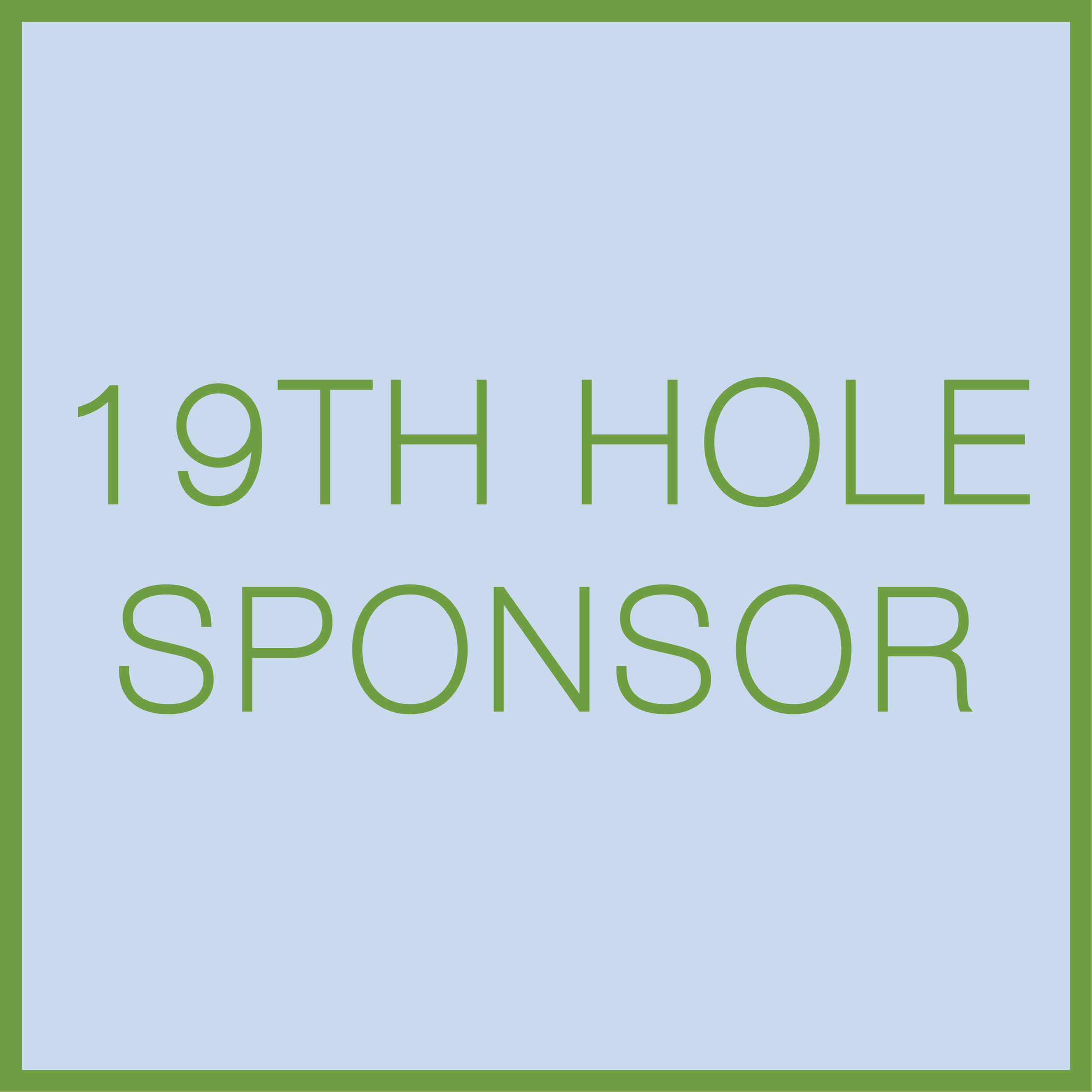 19th Hole Sponsor