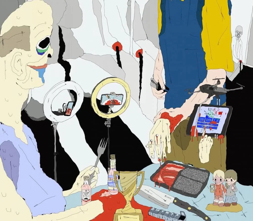 after the ethanol stopped burning