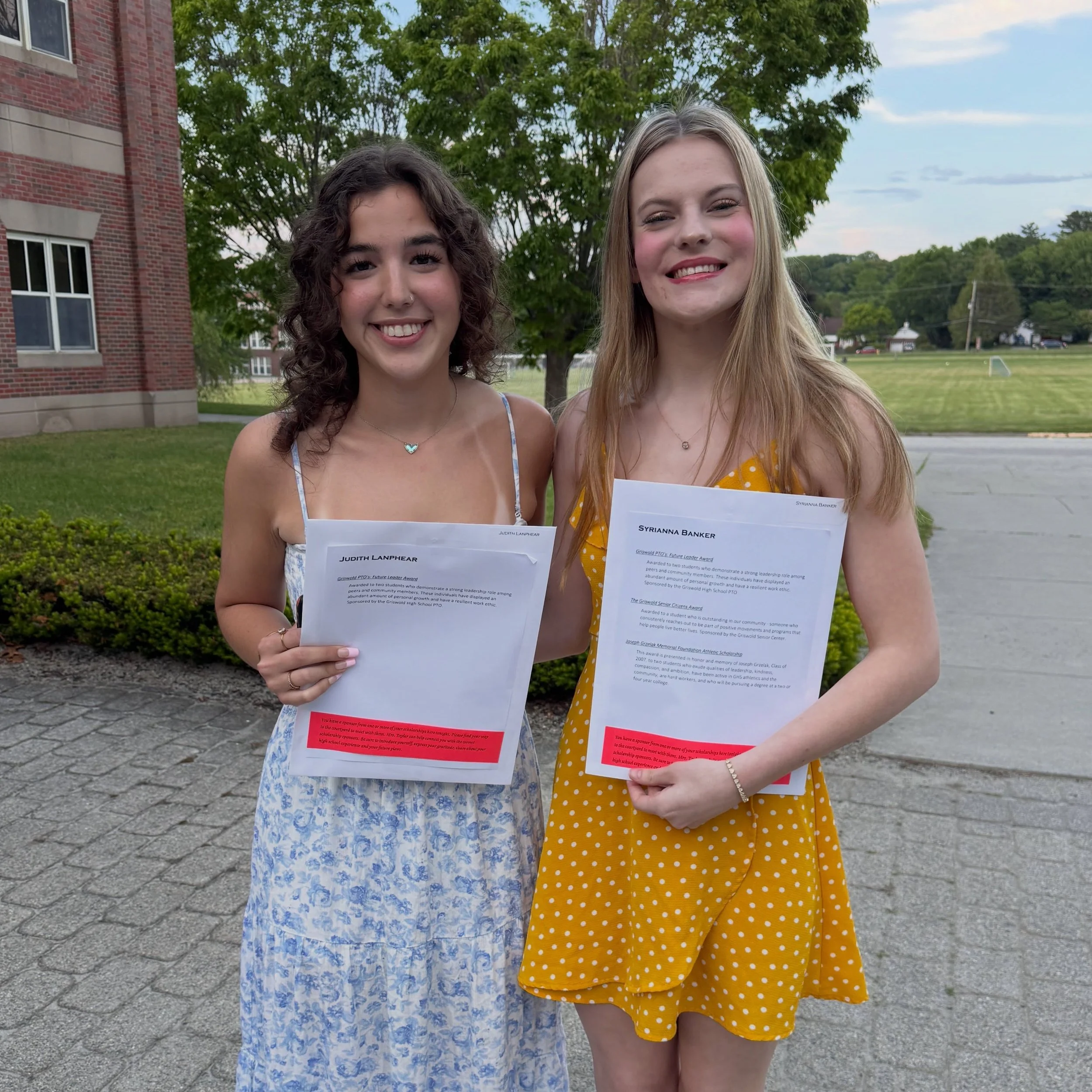 The GHS PTO would like to congratulate our two scholarship recipients from the Class of 2026! 🎓💚 We are so proud of your hard work, dedication, and accomplishments throughout your time at GHS. Wishing you both continued success as you begin this ex
