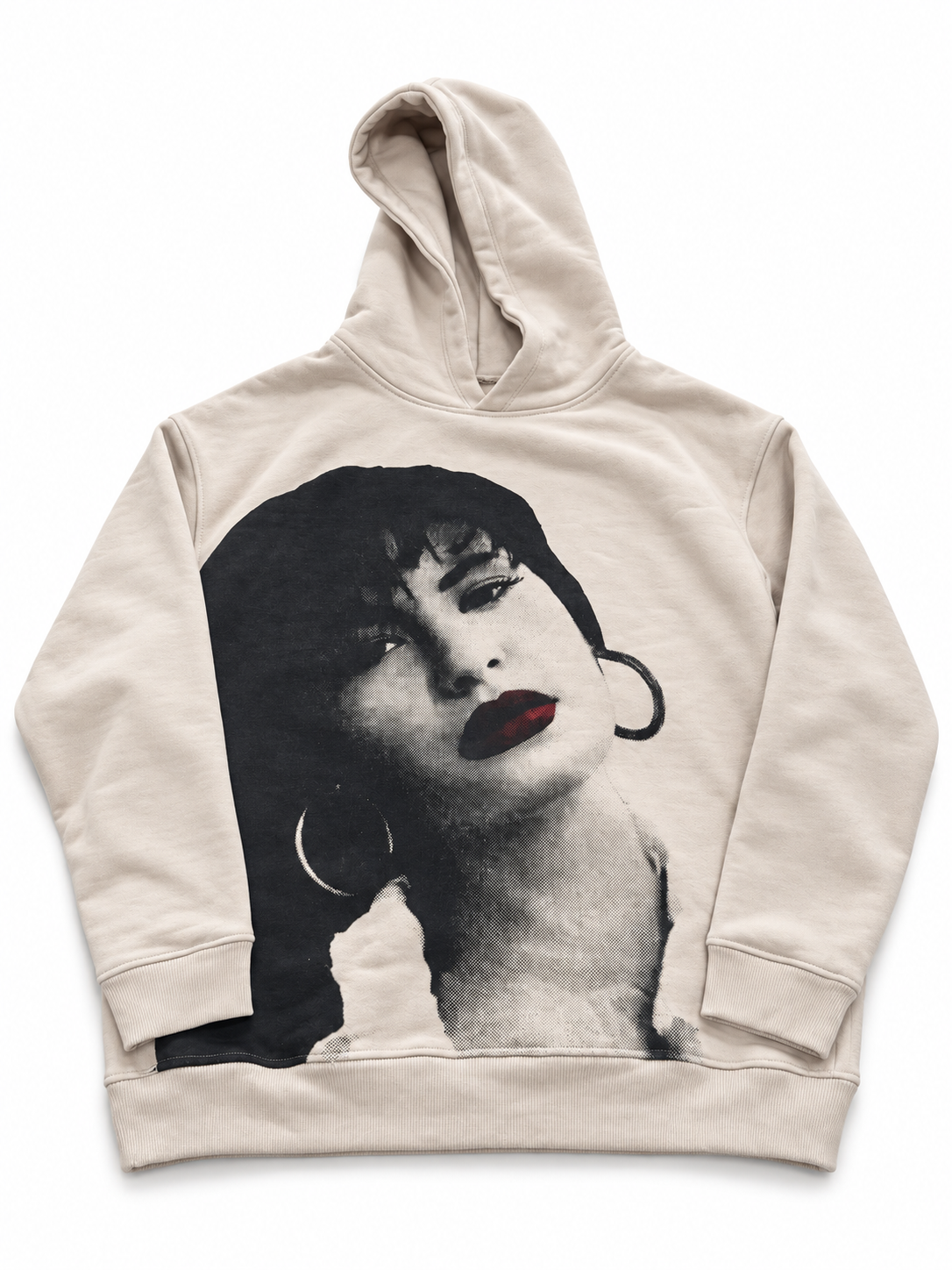 Beige hoodie with Selena halftone portrait-10.png
