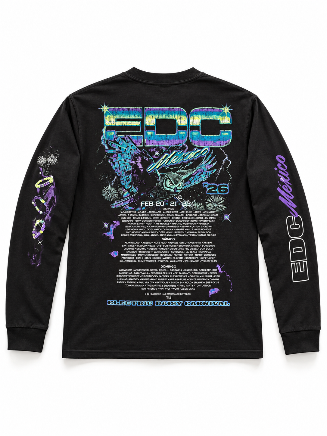 Black owl graphic long sleeve tee-2.png