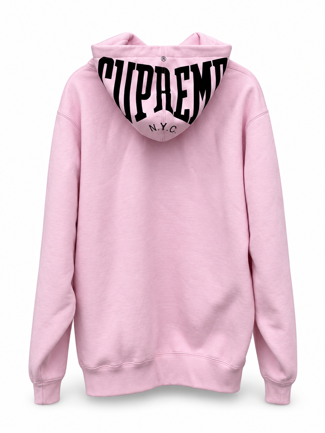 Pastel pink Supreme hoodie back view-14.png