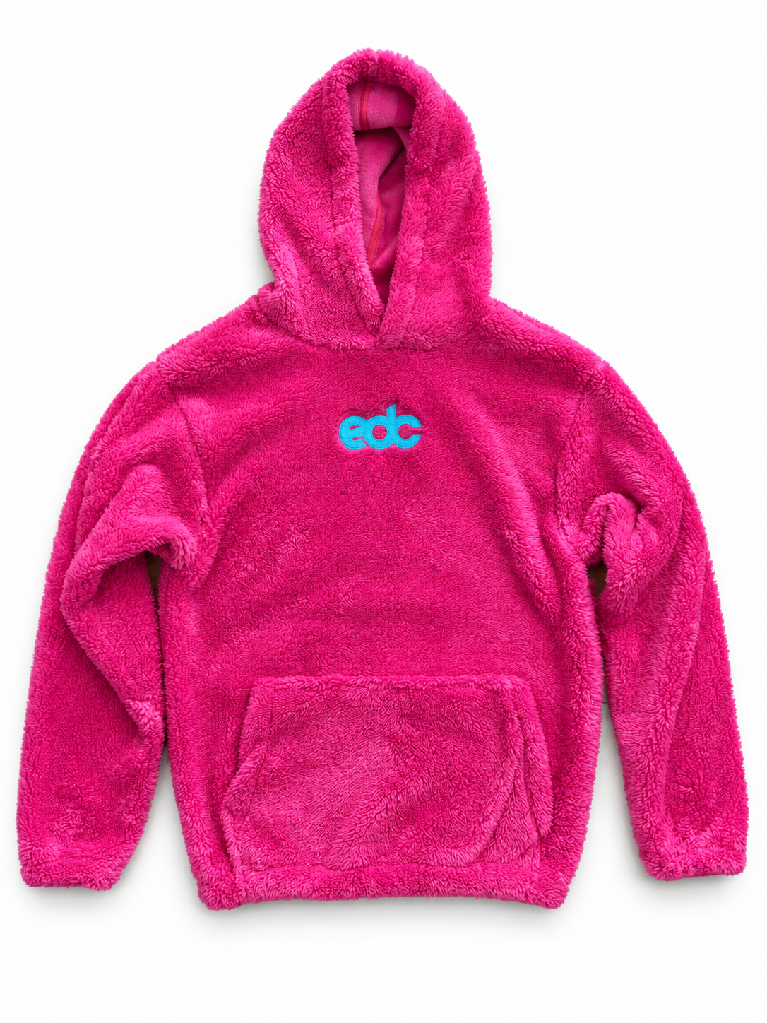 Hot Pink Sherpa Hoodie with Turquoise Logo-11.png