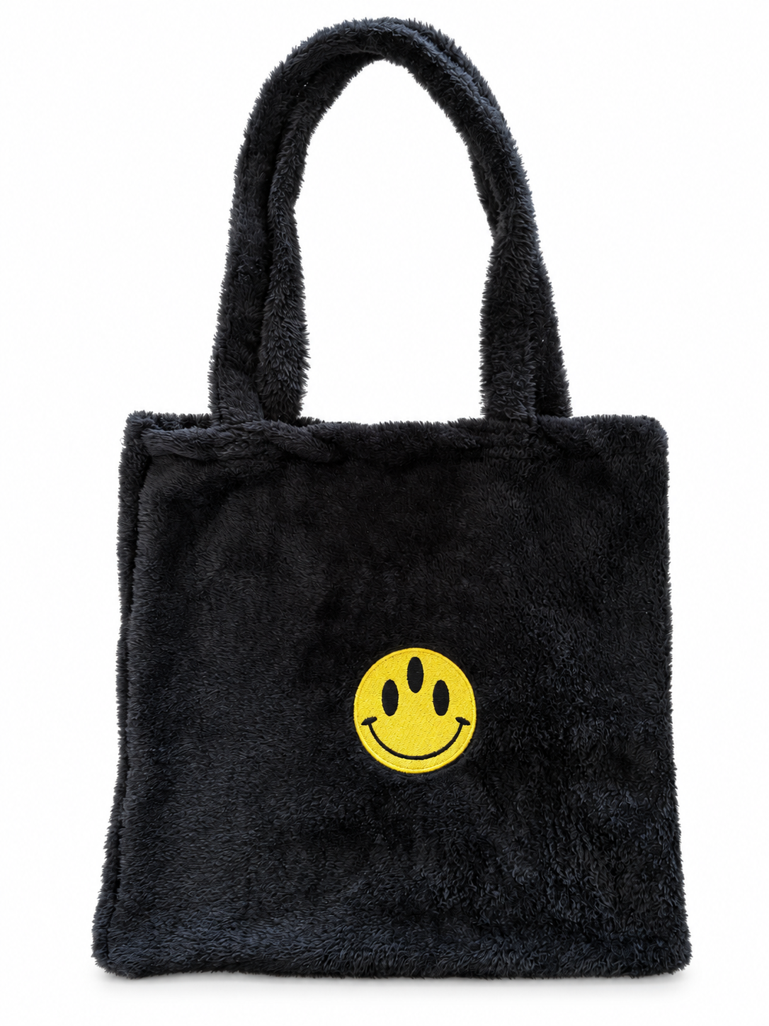 Black furry tote with three-eyed smiley-9.png