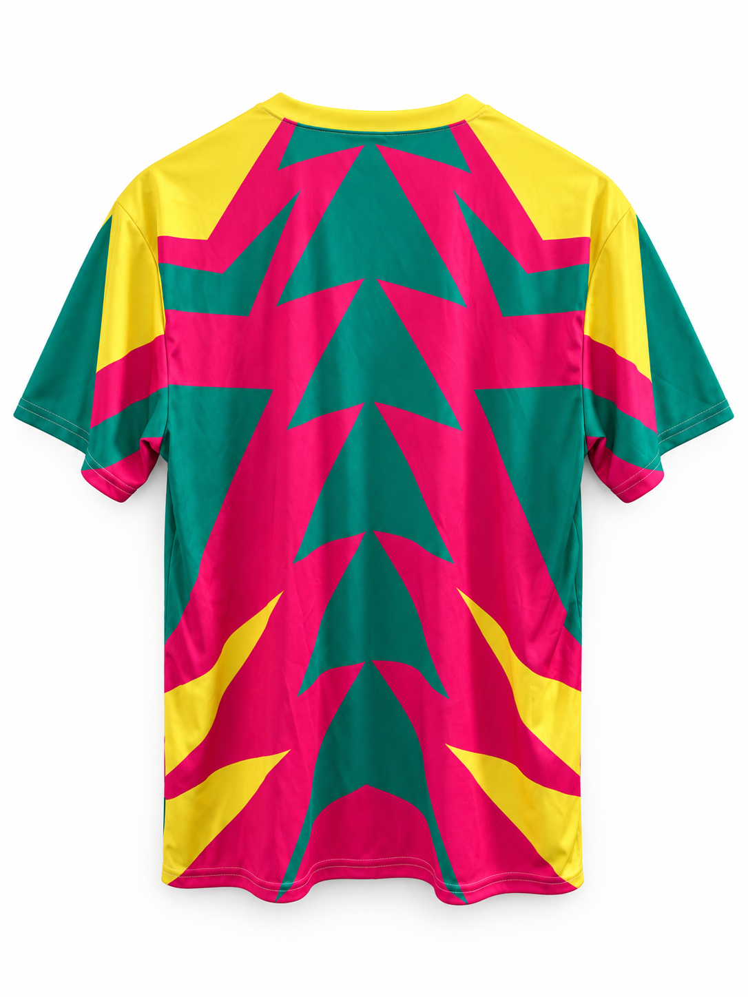 Pink, green, yellow geometric T-shirt-5.png