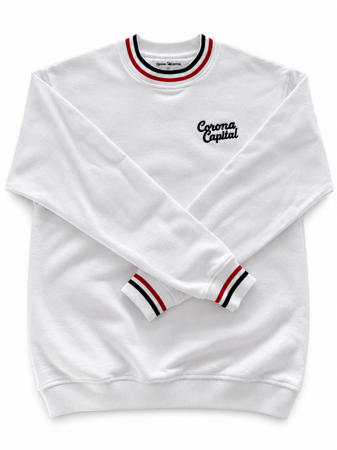 White Corona Capital crewneck on white-16.png